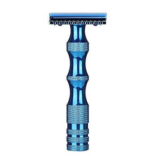 Anti-Skid Classic Manual Men's Grooming Kit - Adjustable for All Face Shapes, Blue | Daily Shaving Essentials & Personal Toiletries for Men | Perfect for Travel, Home & Office Use