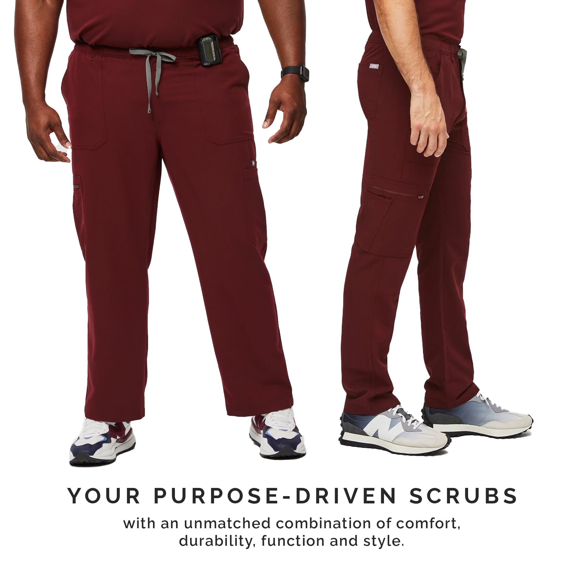 FIGS Cairo Cargo Scrub Pants for Men - Classic Straight Leg Medical Scrubs with 9 Pockets, 4-Way Stretch & Anti-Wrinkle Fabric | Perfect for Doctors, Nurses & Healthcare Professionals