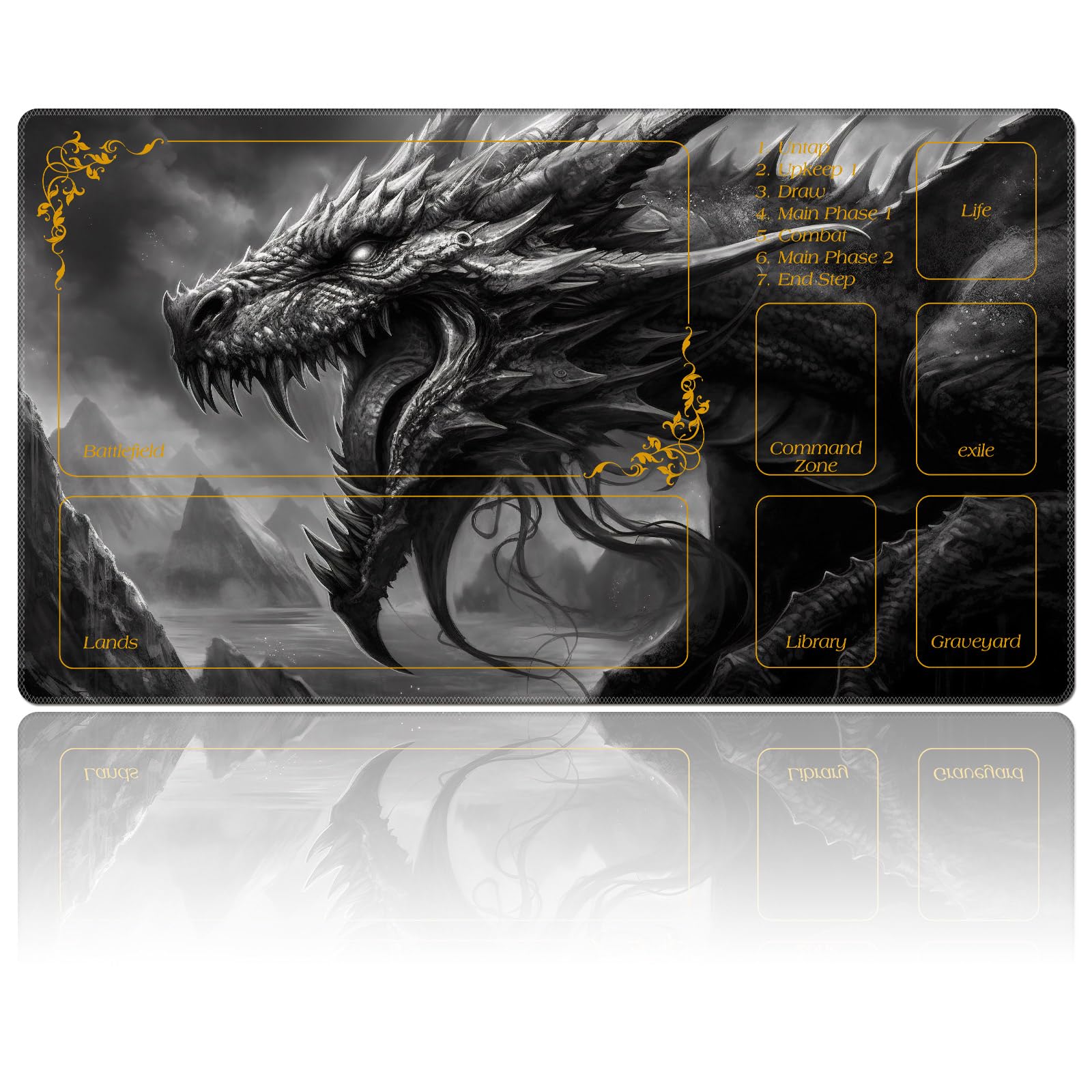 Premium Non-Slip MTG Playmat with Zones - 24