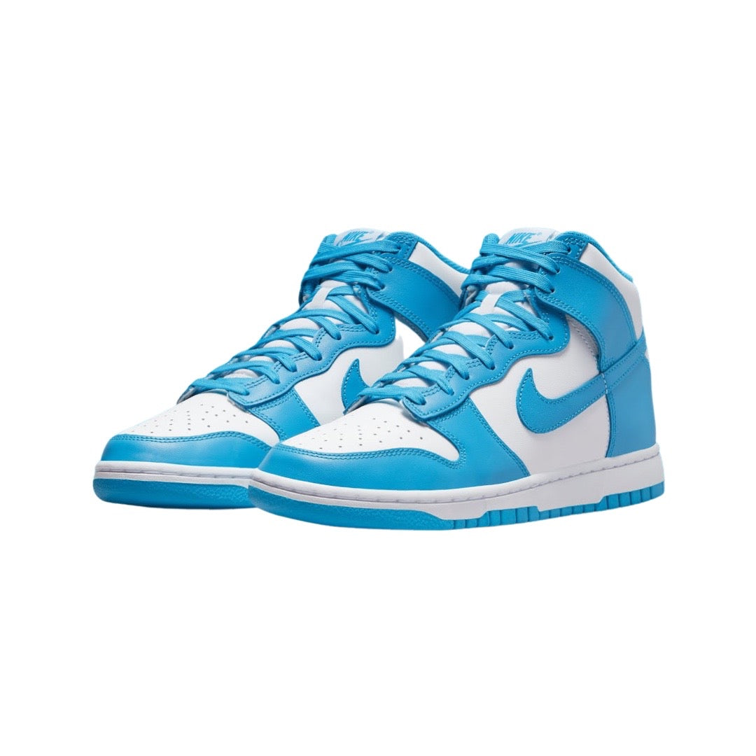 Nike Dunk High Retro Sneakers - Laser Blue & White - Men's Basketball Shoes for Streetwear & Casual Wear