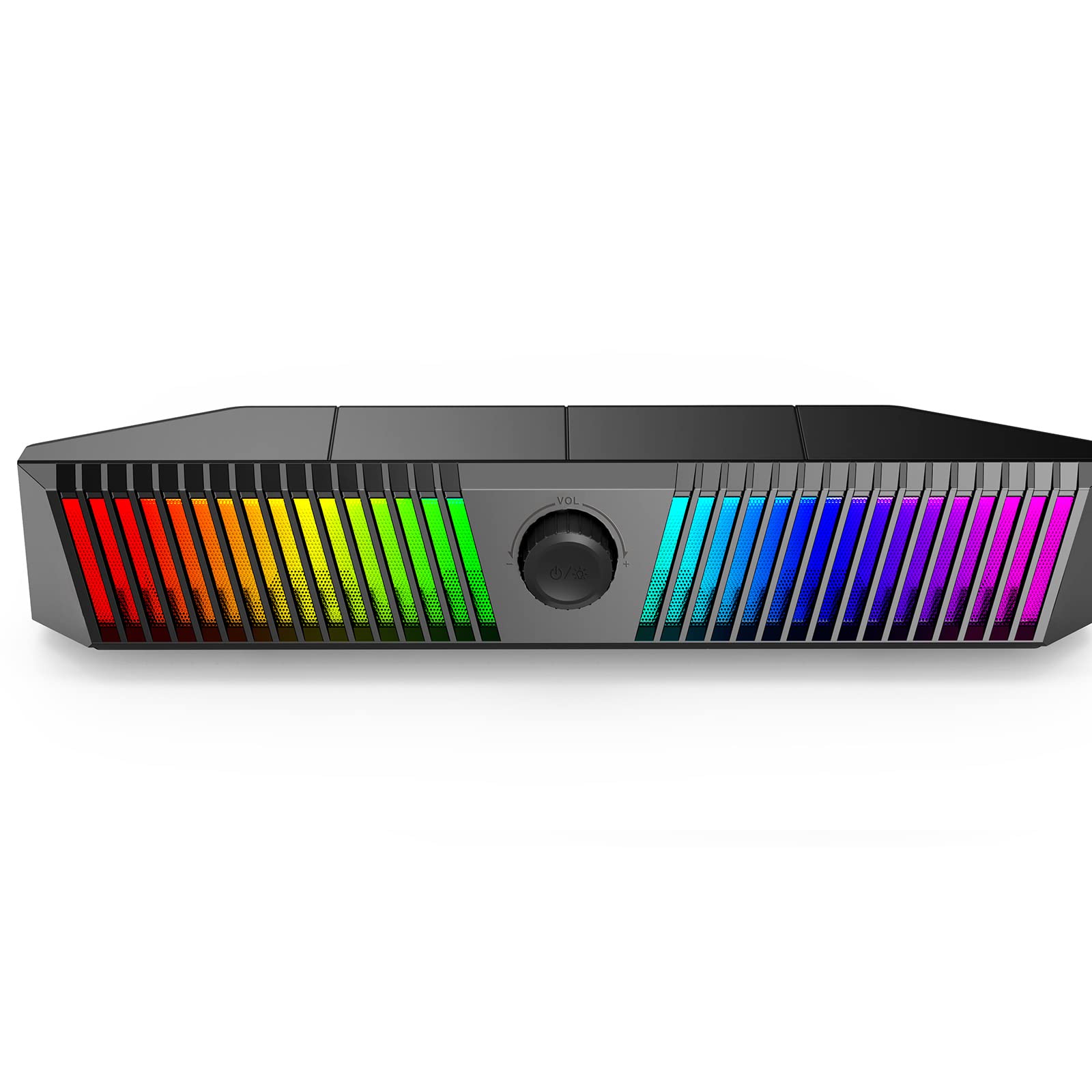 Smally PC Speakers for Desktop - Bluetooth Computer Speakers with Microphone & RGB Lighting, USB Powered Wired Soundbar for Gaming Monitor | Perfect for Home Office, Gaming Setup & Multimedia Entertainment