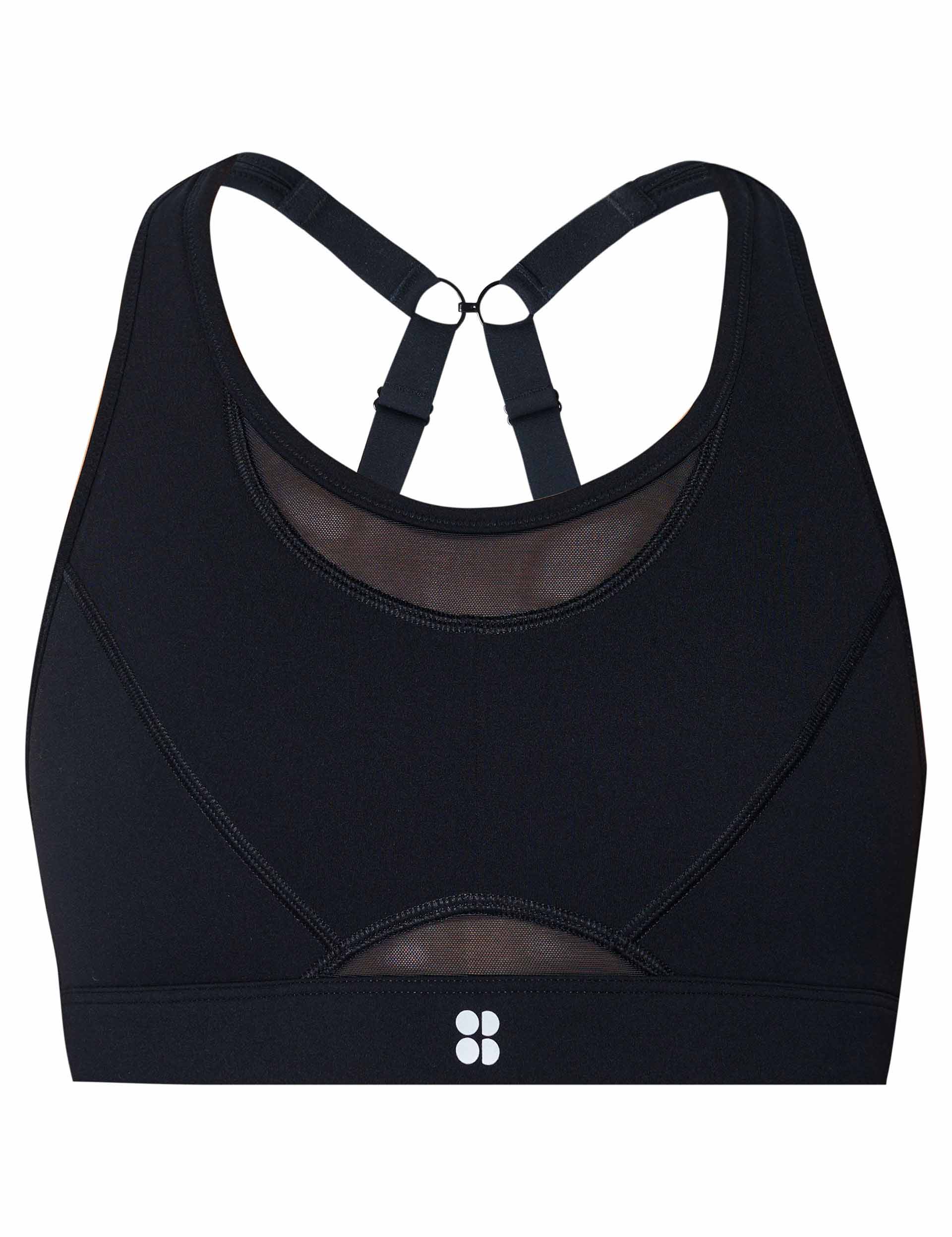 Power Icon Running Bra for Women - High Support Sports Bra - Moisture Wicking & Breathable - Perfect for Running, Gym & High-Intensity Workouts - Black