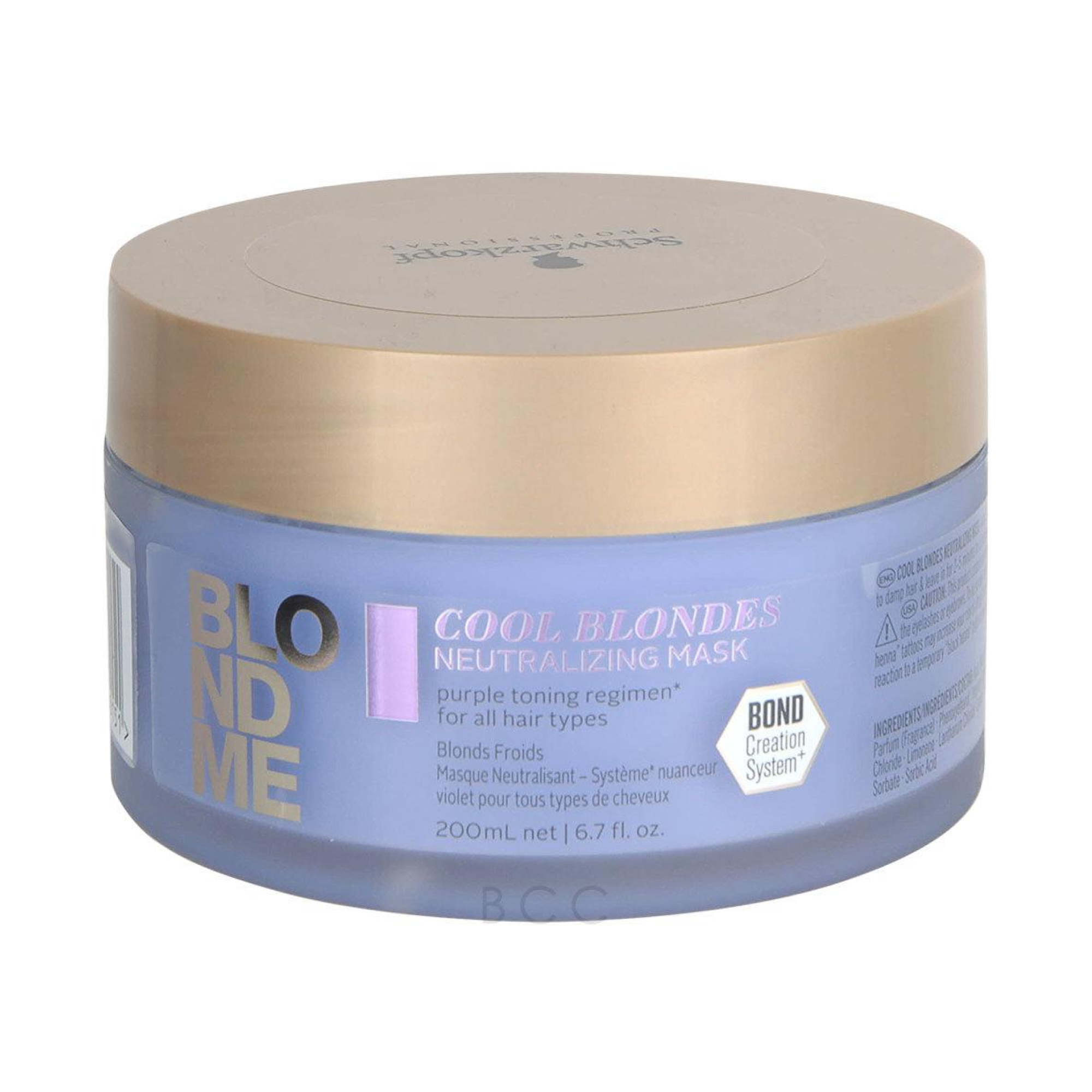 BlondMe Cool Blondes Neutralizing Mask for Blonde Hair - Purple Toning Treatment to Remove Brassiness & Yellow Tones - Perfect for Salon & At-Home Use on Bleached or Highlighted Hair