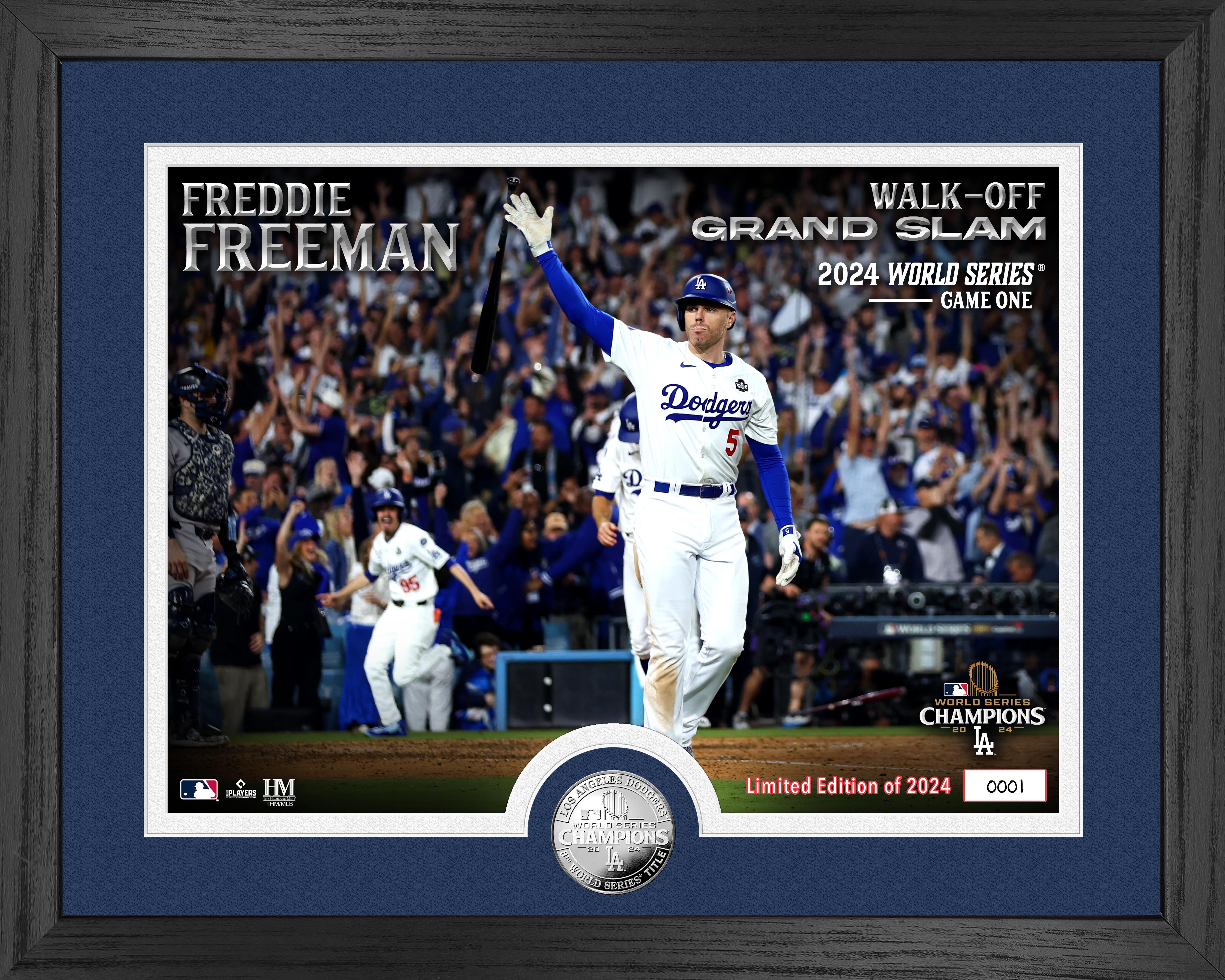 Freddie Freeman Dodgers 2024 World Series Walk Off Grand Slam Commemorative Silver Coin - Limited Edition Collectible Baseball Memorabilia for Fans and Sports Enthusiasts - Perfect for Display Cases, Man Caves, and Sports Themed Rooms