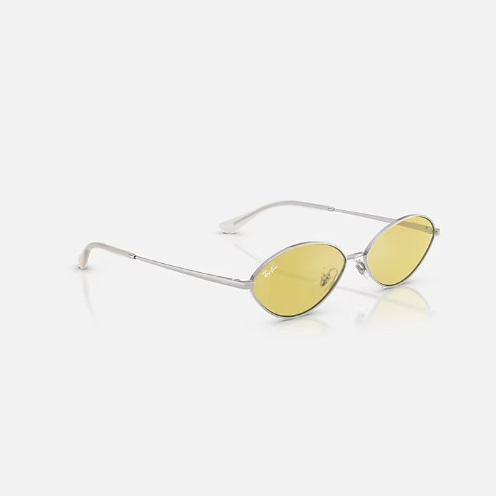 Ray Ban Kai Sunglasses - Polished Silver Frame, UV Protection, Classic Aviator Style for Men & Women - Perfect for Outdoor Activities, Driving, and Fashion Accessories