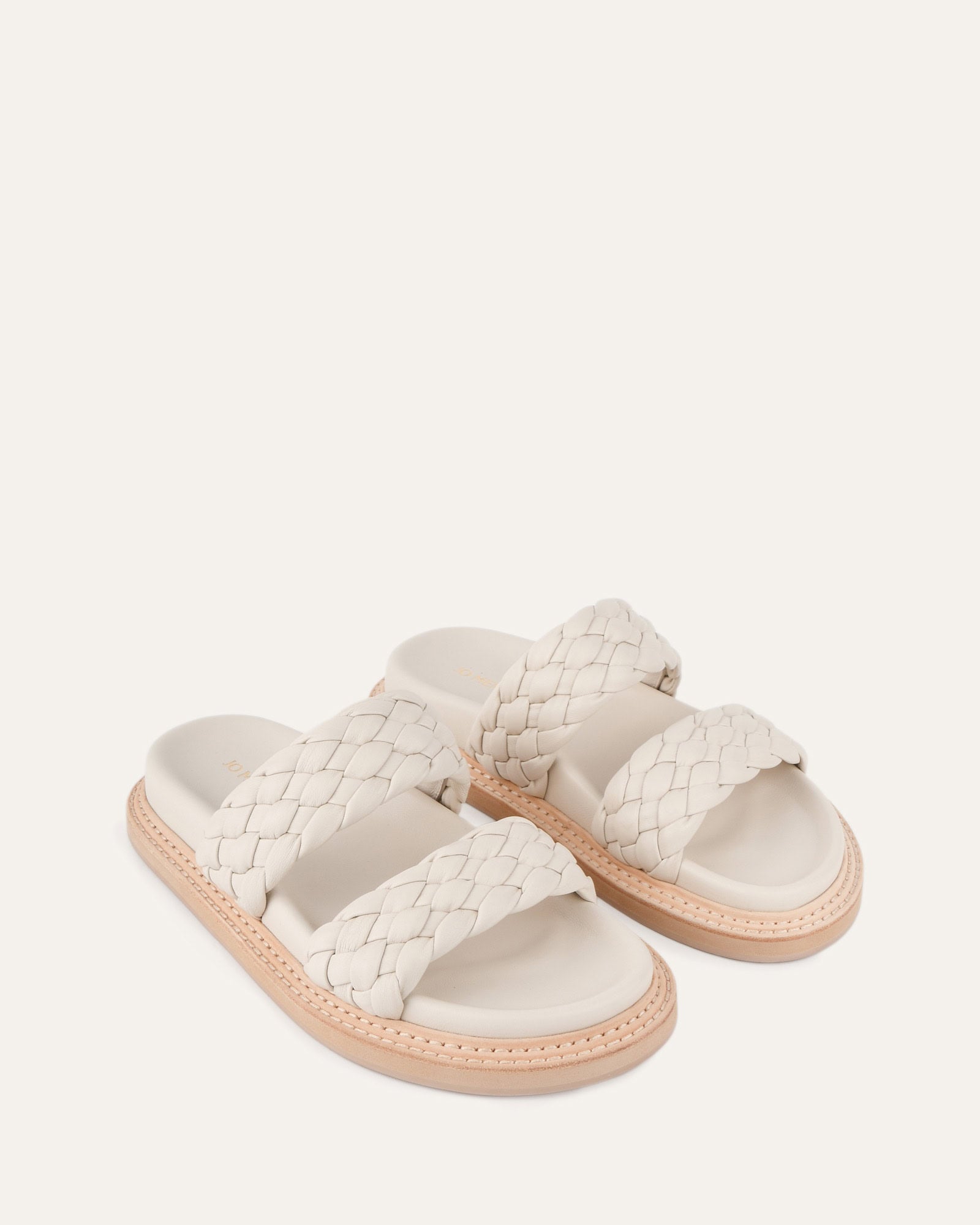 VEGA Women's Flat Sandals - Off White Genuine Leather Comfortable Summer Beach Walking Shoes for Casual Outfits & Vacation