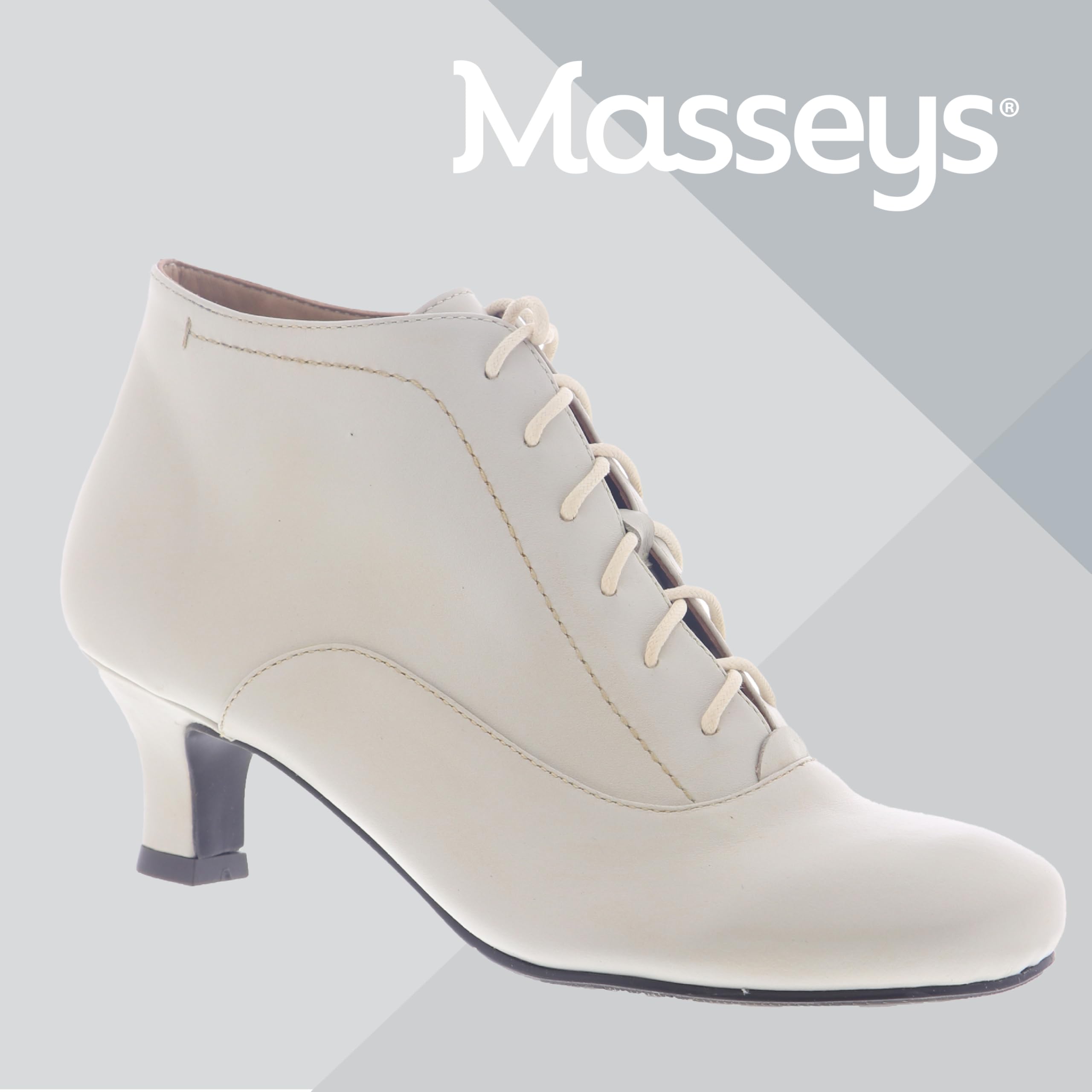 Masseys Women's Sam Lace-Up Leather Bootie - Stylish Ankle Boots for Casual Outfits, Office Wear & Fall Fashion