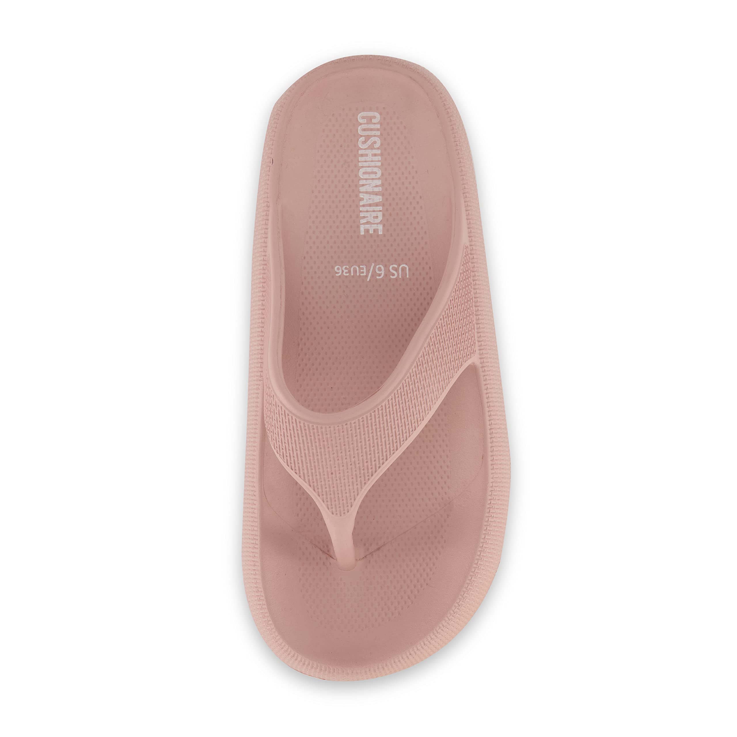 CUSHIONAIRE Women's Cloud Slides Sandals - Ultra Comfortable Pool & Beach Shoes for Recovery, Lounging & Summer Outfits