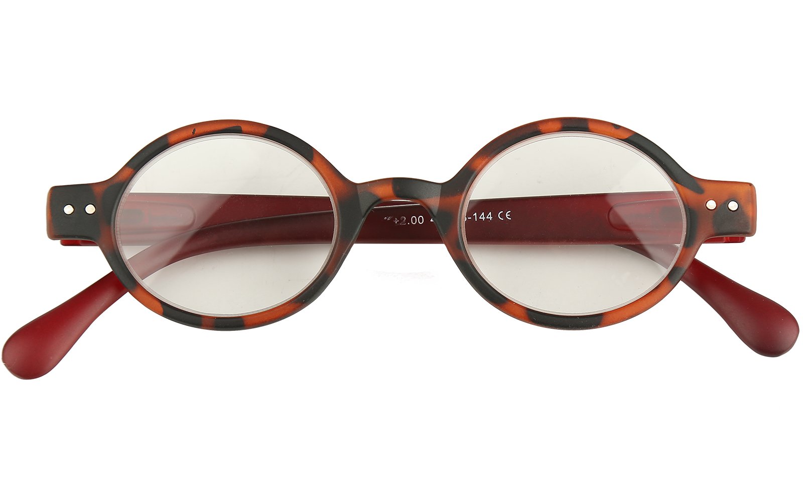Unisex Round Reading Glasses with Spring Hinge - 42mm Lightweight Readers for Men & Women - Perfect for Reading Books, Using Phones, and Computer Work