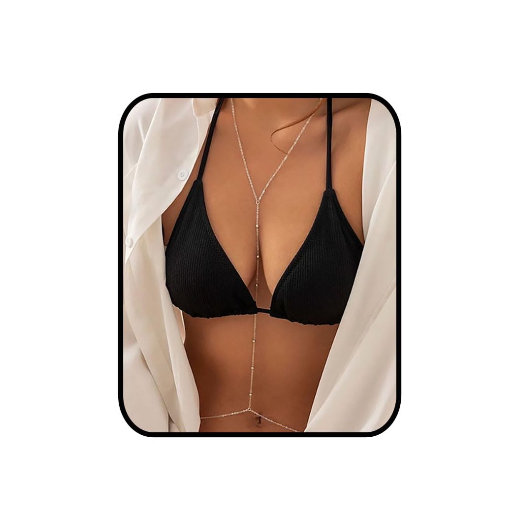 Gold Body Chains for Women - Boho Belly Chain, Waist Jewelry, Bikini Accessories & Nightclub Body Jewelry - Perfect for Beach Parties, Music Festivals & Evening Events