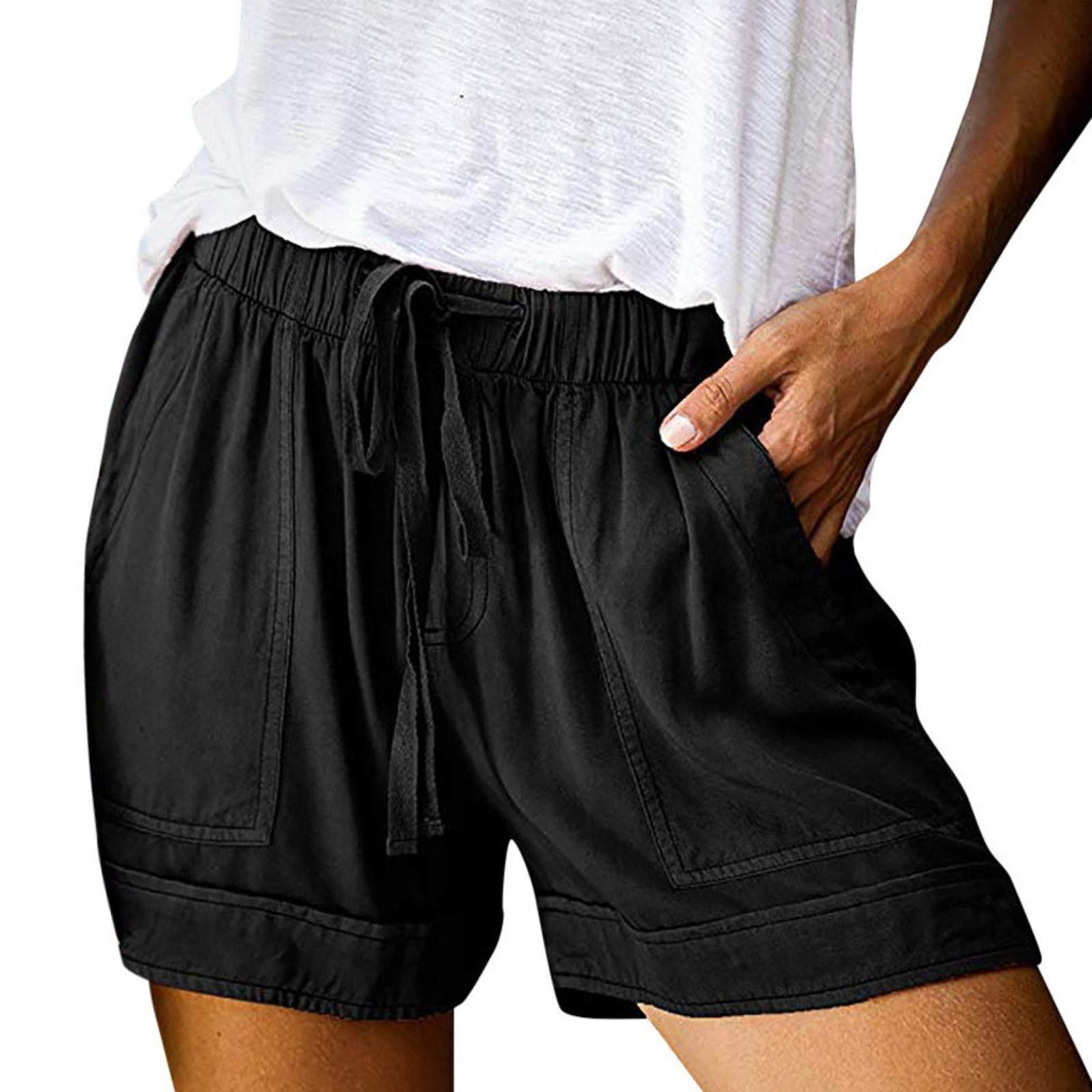 Women's Bermuda Shorts - Summer Casual Cotton Shorts with Pockets | Lounge, Walking & Sweatpants Shorts for Outdoor Activities & Relaxation