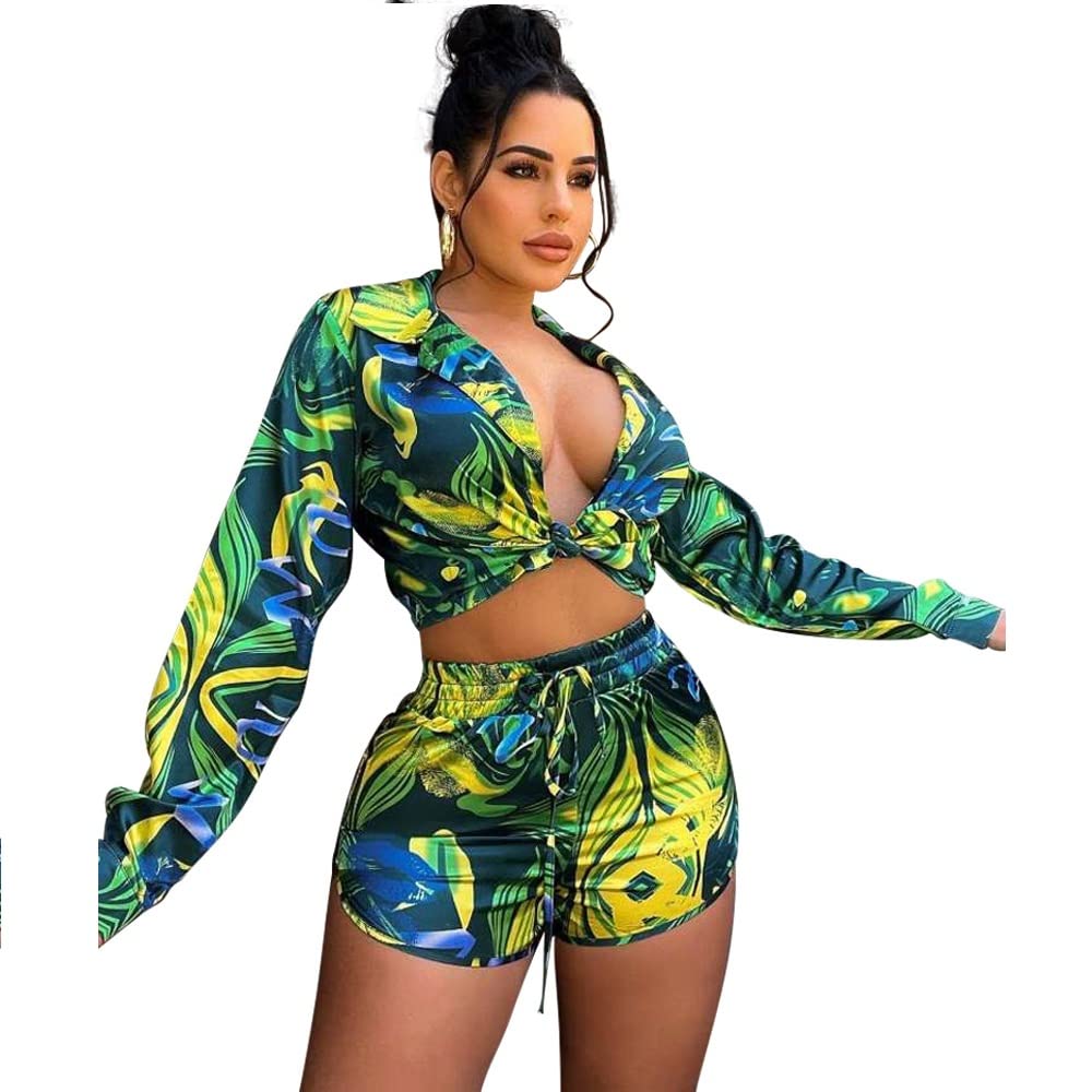 Women's Casual Two Piece Outfits - Long Sleeve Tops & Shorts/Pants Set with Pockets | Comfortable Jogging Tracksuit for Workout, Lounge & Streetwear Fashion