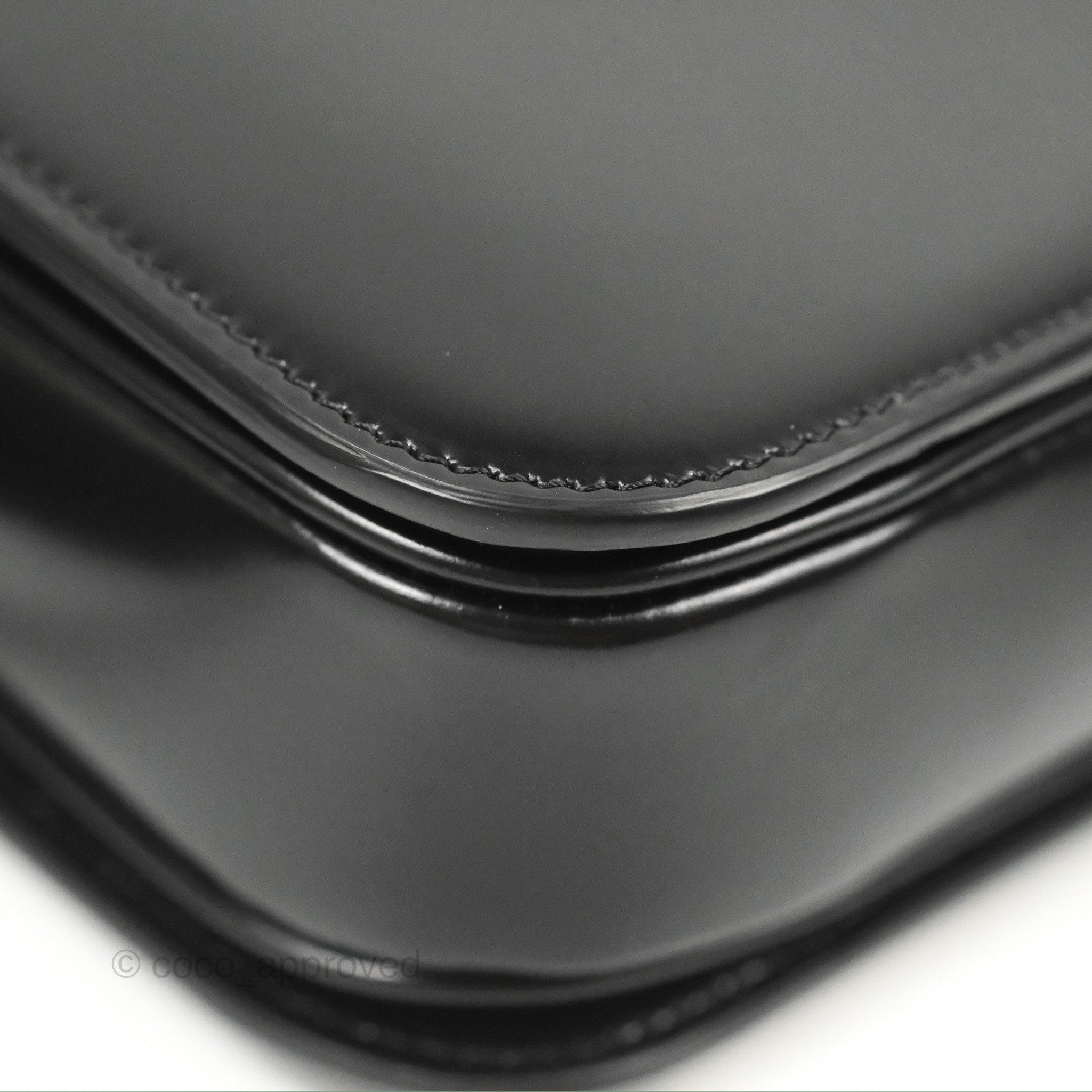 Celine Medium Triomphe Bag in Black Shiny Calfskin Leather - Luxury Handbag for Women, Perfect for Work, Travel & Evening Events