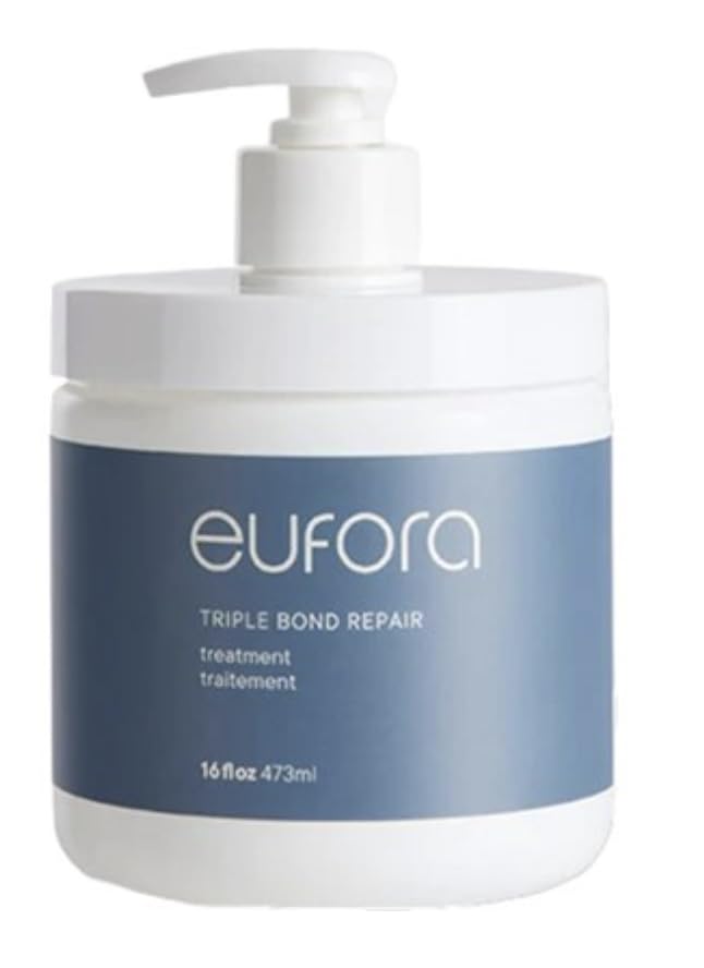 Eufora Triple Bond Repair Treatment 16 Oz - Professional Hair Repair for Damaged & Color-Treated Hair - Use for Deep Conditioning, Split Ends Repair & Hair Strengthening at Home or Salon