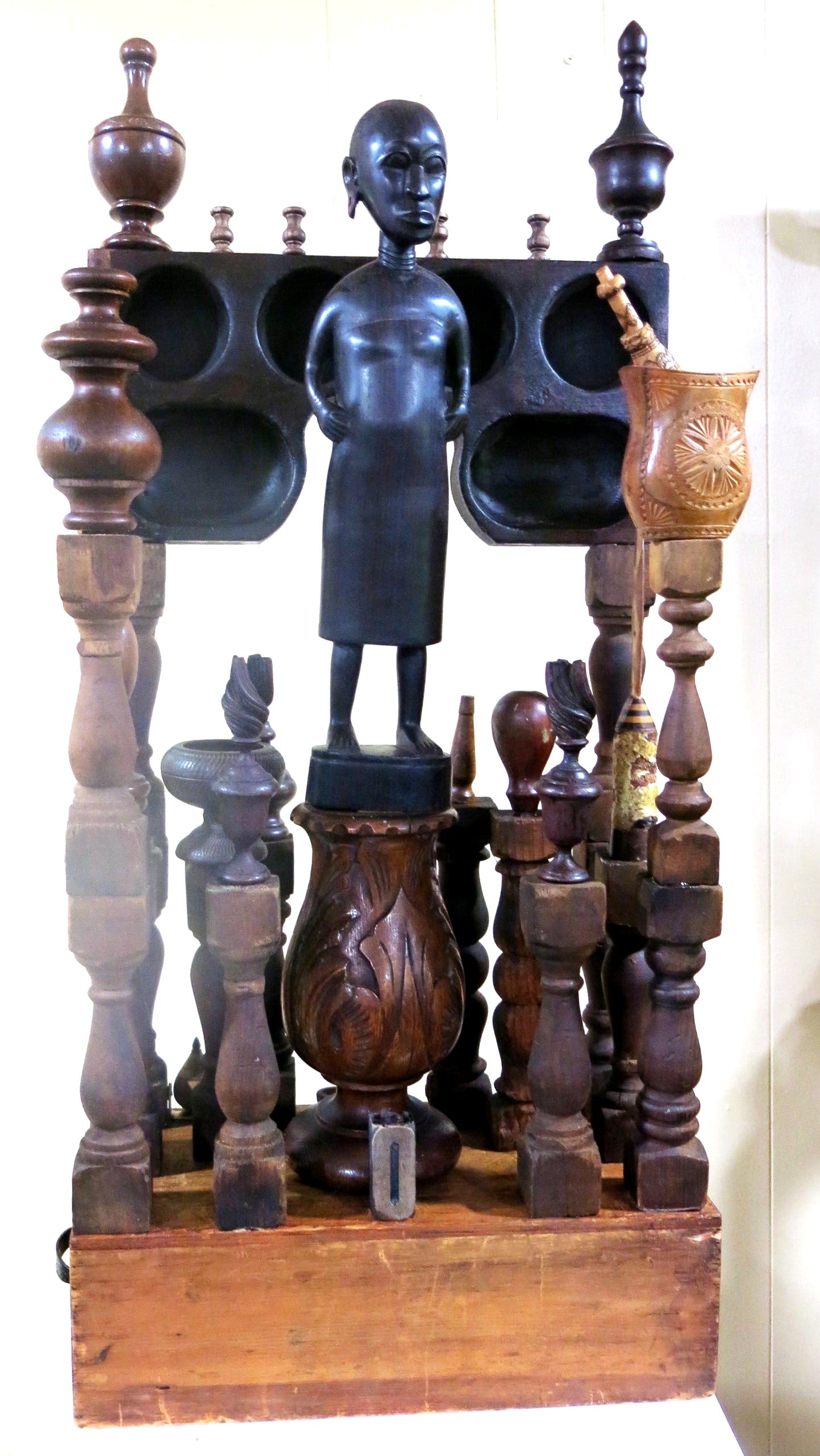 Kathleen McSherry: Ebony Goddess of Wood - Handcrafted Wooden Sculpture for Home Decor, African Art Gift, and Spiritual Altar Piece | Perfect for Living Room, Office, or Meditation Space