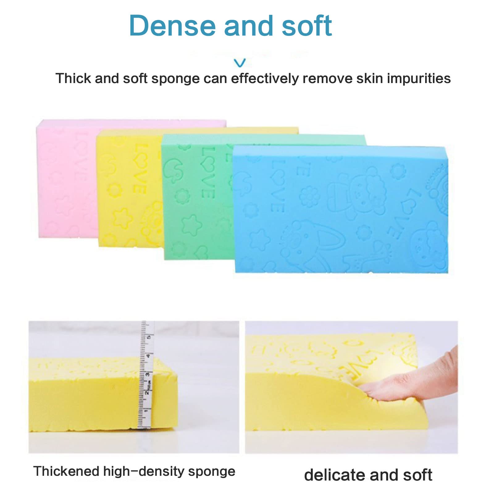 Felofix Exfoliating Bath Body Shower Sponge - 1pc Soft Exfoliating Scrub for Dead Skin Removal | Spa Quality Body Scrubber for Smooth Skin | Perfect for Shower, Bath & Self-Care Routine