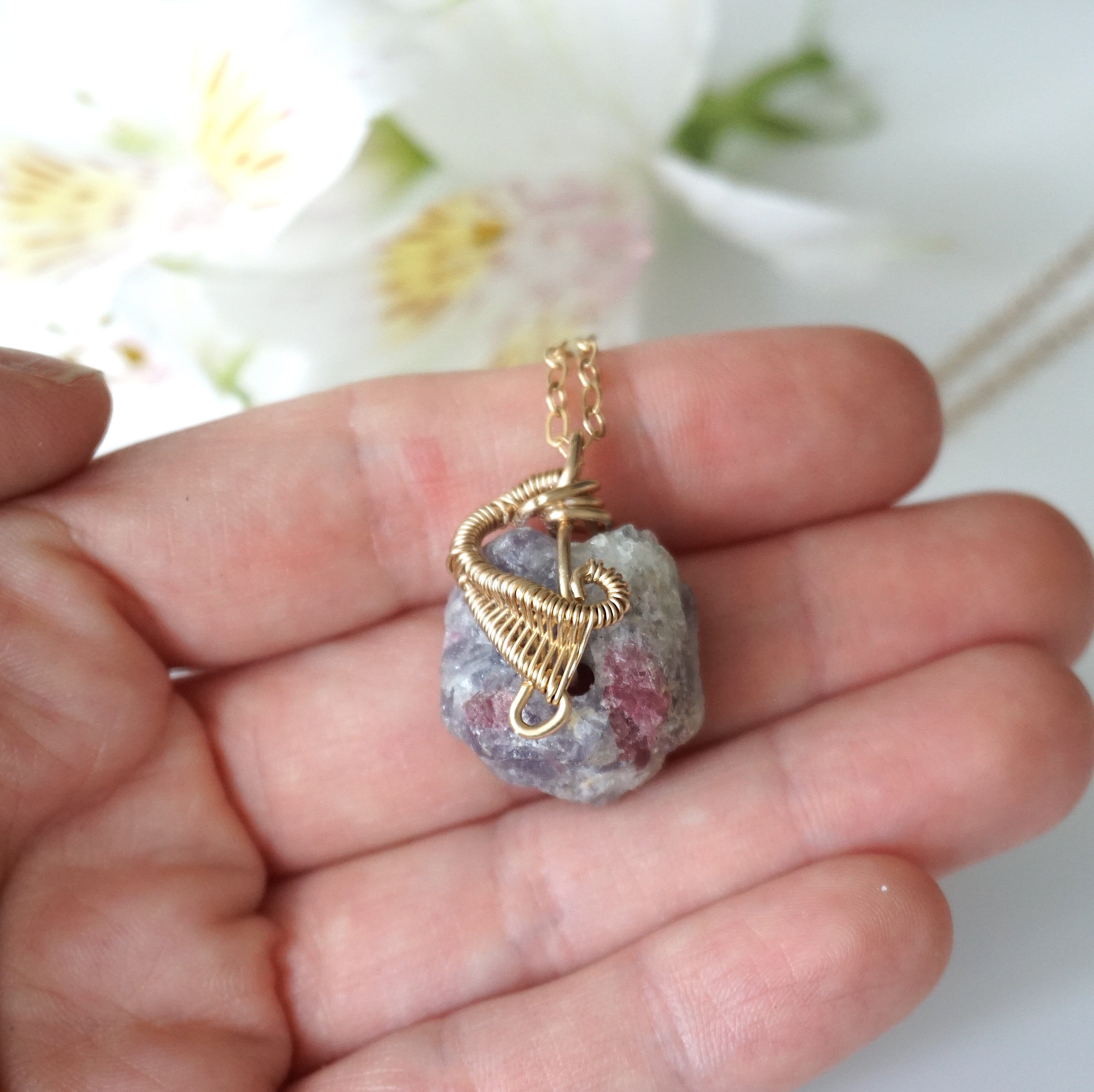 14K Gold Filled Pink Tourmaline Necklace for Women - Elegant Jewelry Gift for Birthday, Anniversary & Valentine's Day