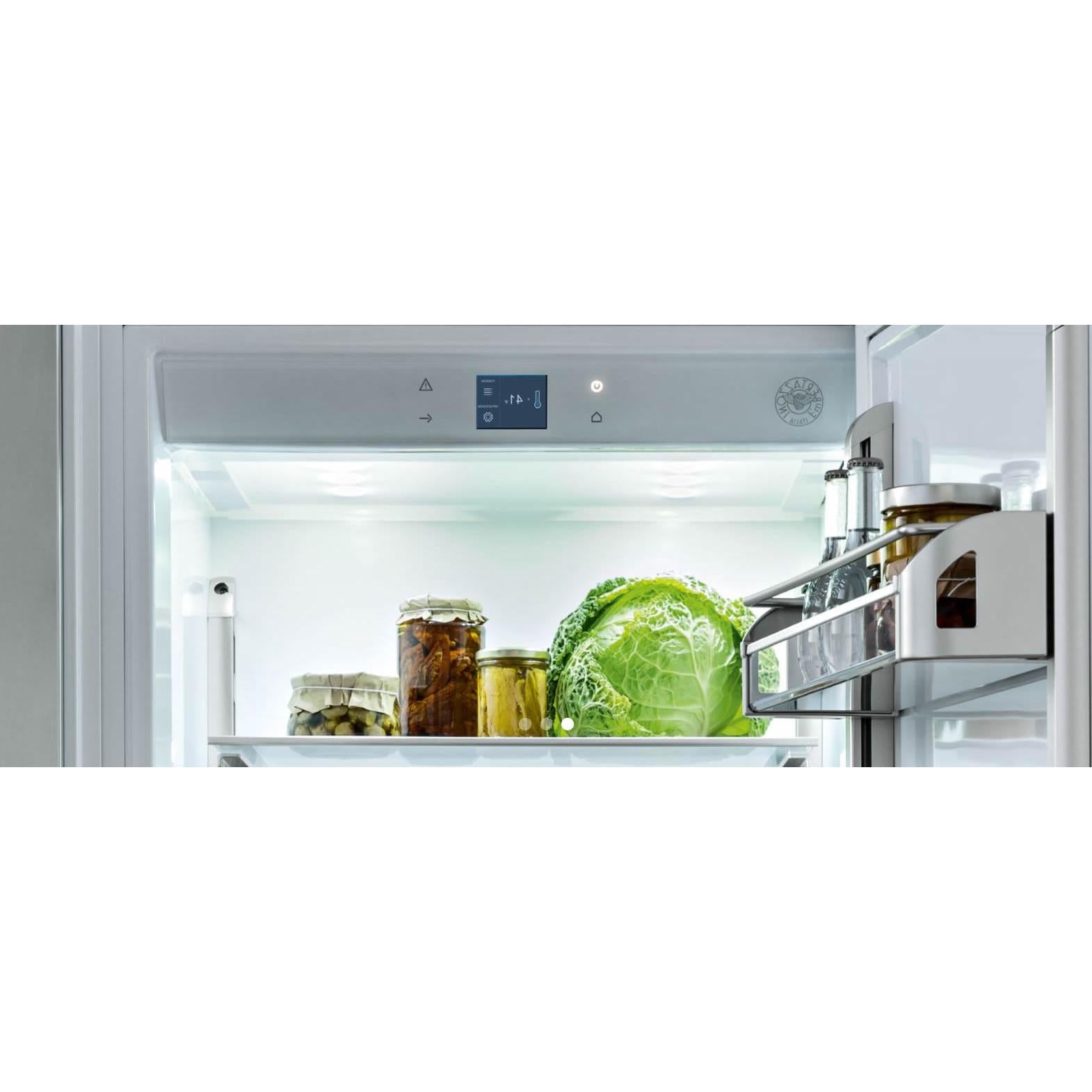 Bertazzoni 36 Inch Built-In All Refrigerator - 21.5 cu.ft Capacity, LED Lighting, Stainless Steel Finish REF36RCPIXR/23 - Perfect for Modern Kitchens and Open-Concept Living Spaces