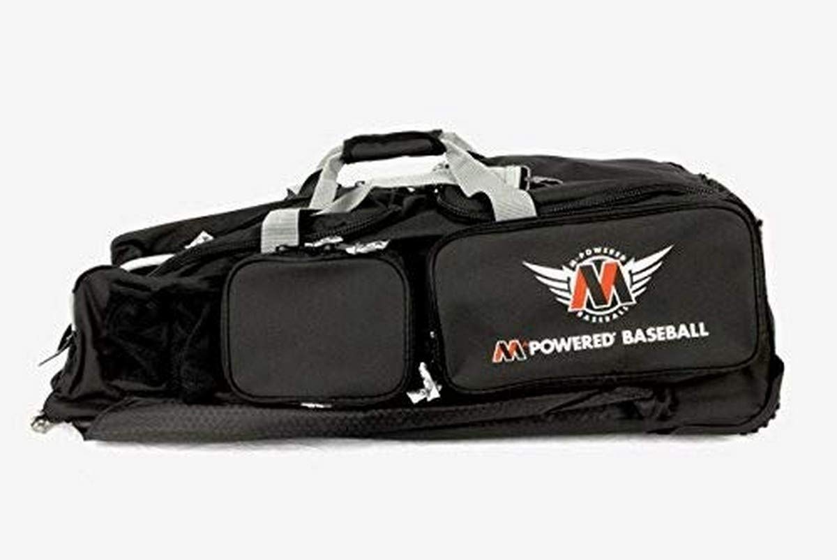 MPowered Rolling Baseball & Catchers Equipment Bag with Multiple Quick-Access Pockets - Perfect for Baseball Practice, Games & Team Travel