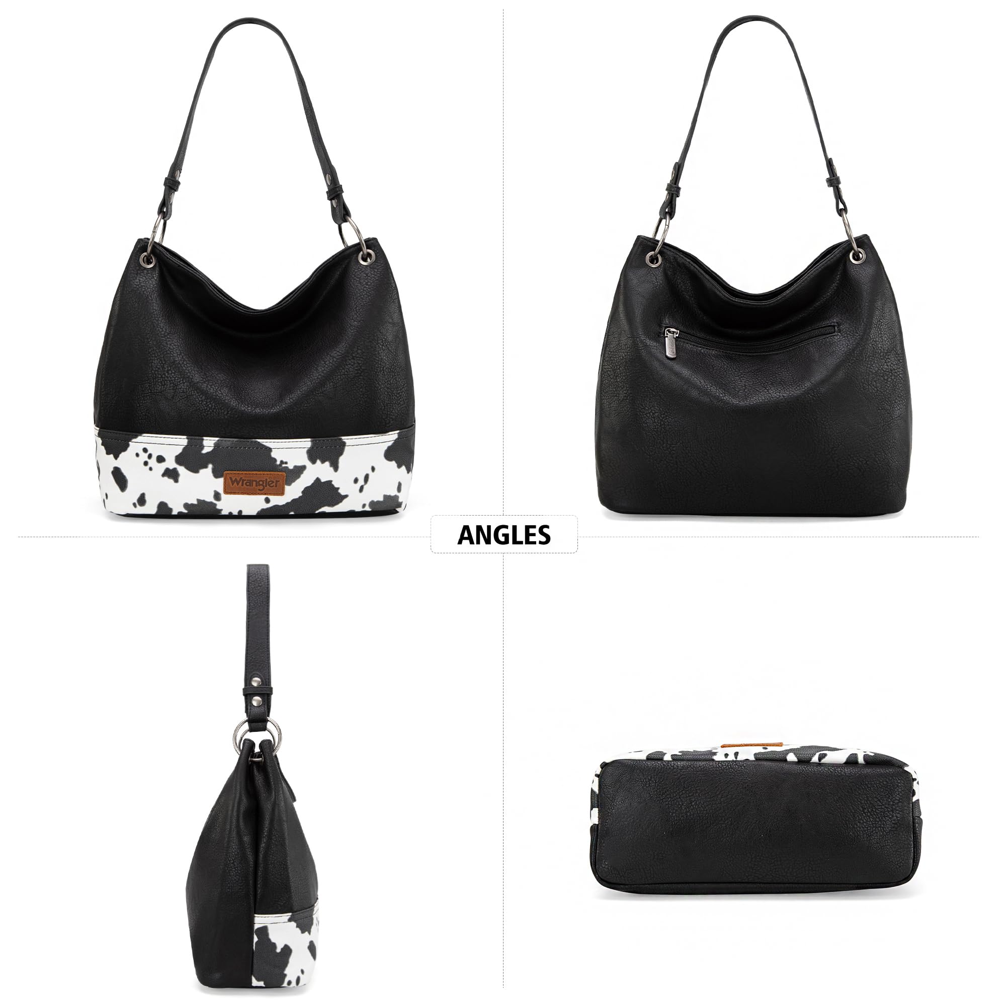 Wrangler Vegan Leather Hobo Bags for Women - Stylish Top Handle Shoulder Purses & Handbags | Perfect for Work, Travel & Everyday Use