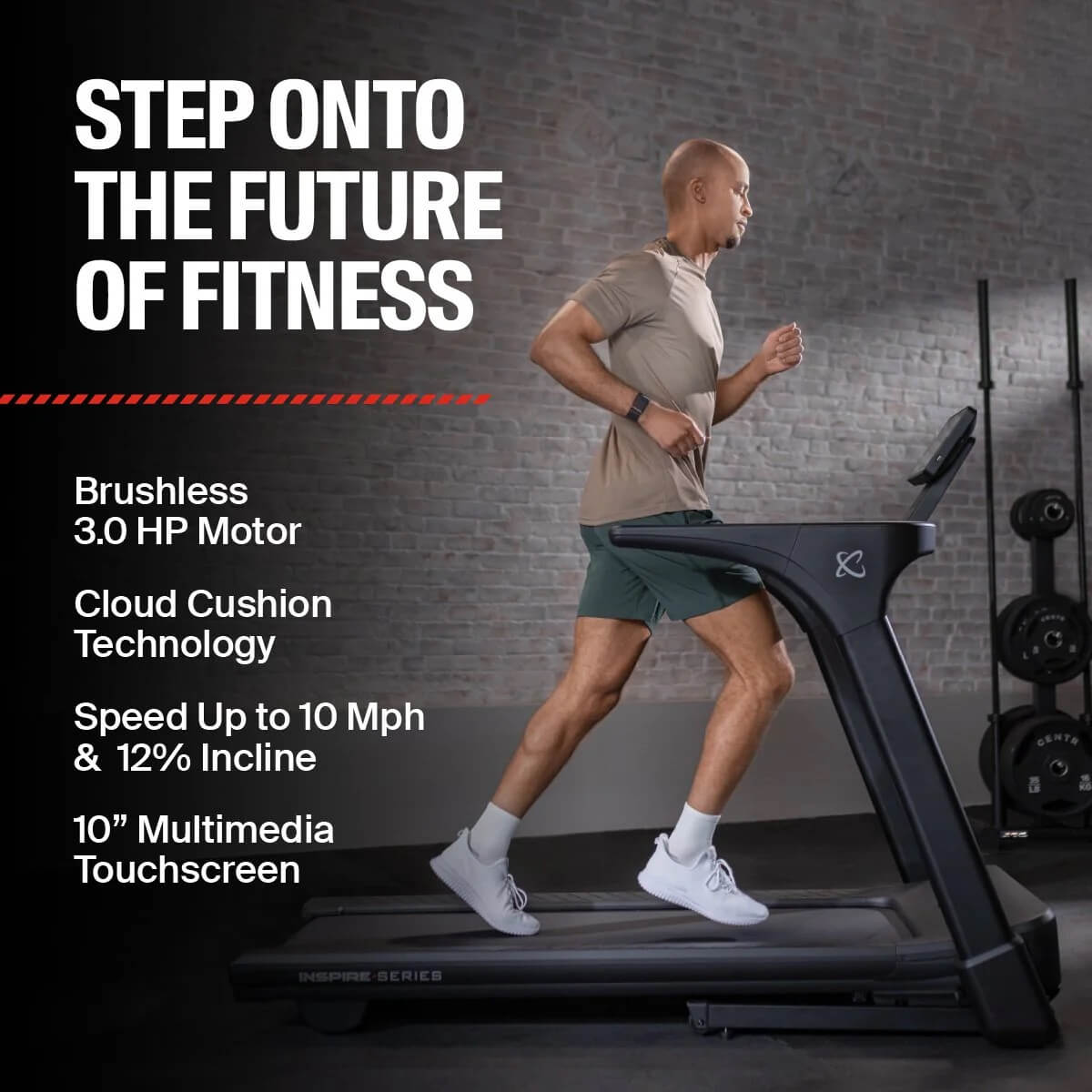 Inspire Series T4S Treadmill - Premium Home Fitness Equipment for Running & Walking | Perfect for Home Gym, Cardio Workouts & Weight Loss