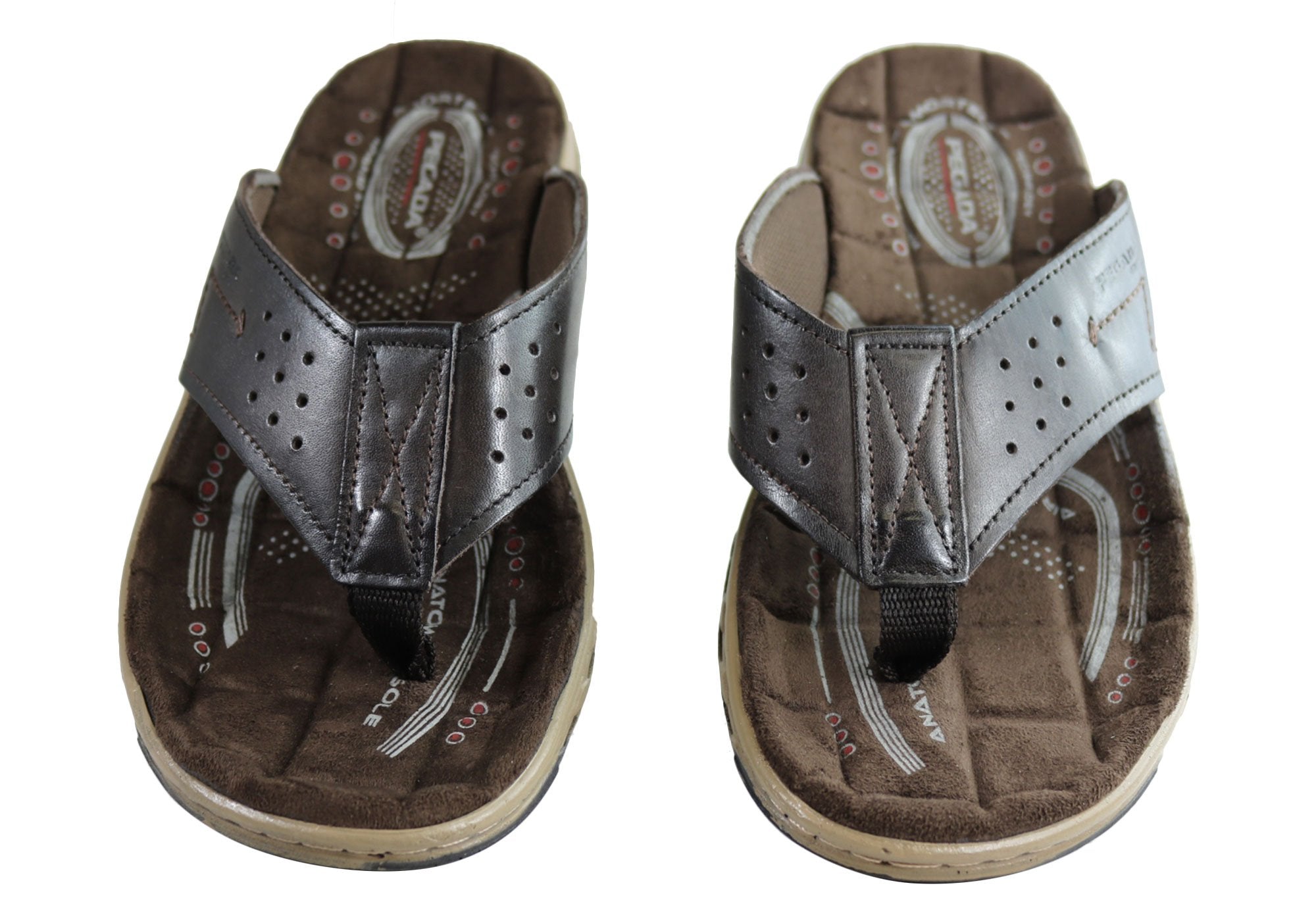 Phillip Men's Leather Cushioned Thong Sandals - Comfortable Flip Flops for Summer - Handmade in Brazil - Perfect for Beach, Pool & Casual Wear