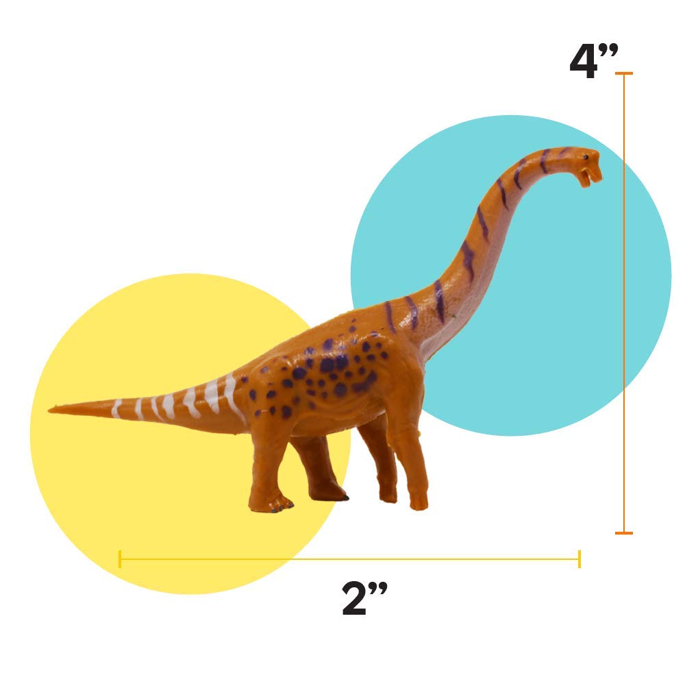 Boley 18-Piece 4 Inch Dinosaur Toy Set - Realistic Educational Dinosaur Figures for Kids - Includes Mammoth & Prehistoric Animals - STEM Learning Toys for Boys & Girls Ages 3+ - Perfect for Classroom, Birthday Party Favors & Imaginative Play