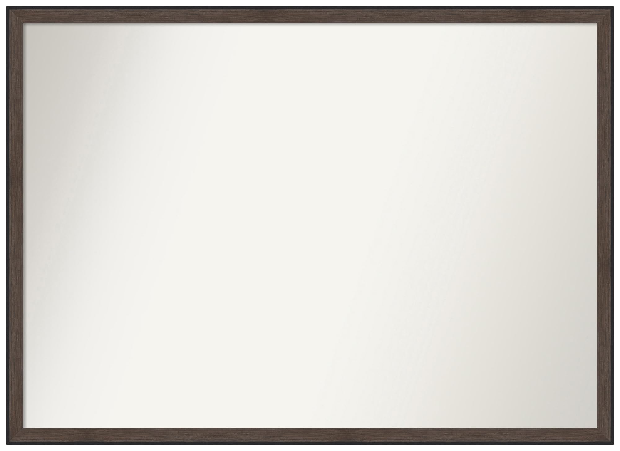 Amanti Art 28.75x39.75 Inch Modern Brown Wood Frame Bathroom Mirror - Non-Beveled Wall Mirror for Vanity, Sink Area & Powder Room - Handcrafted in Wisconsin USA