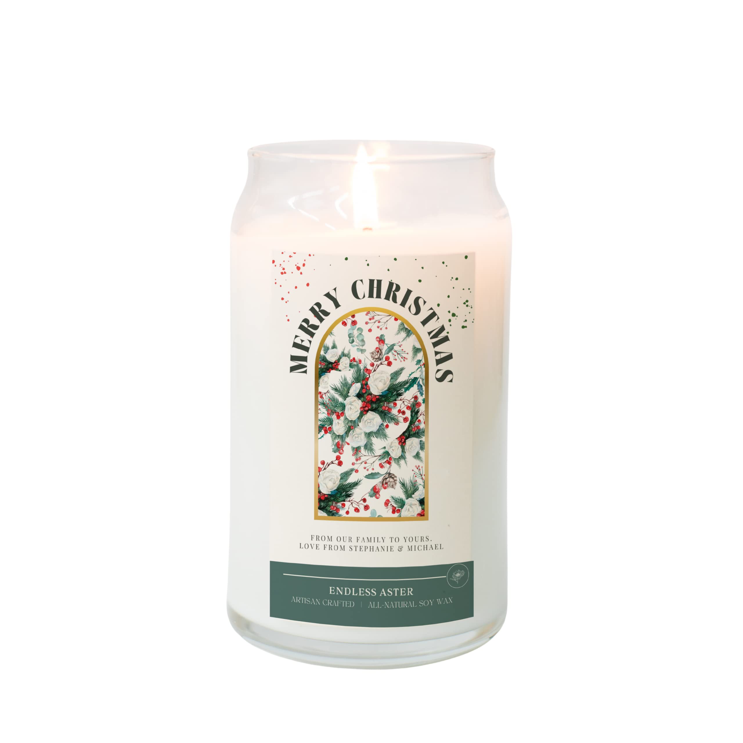 Endless Aster 16 oz Personalized Christmas Advent Calendar Candle 2021 | Scented Holiday Candle Gift Set | Festive Xmas Home Decor for Family & Friends | Perfect for Countdown to Christmas, Cozy Winter Nights & Holiday Gifting