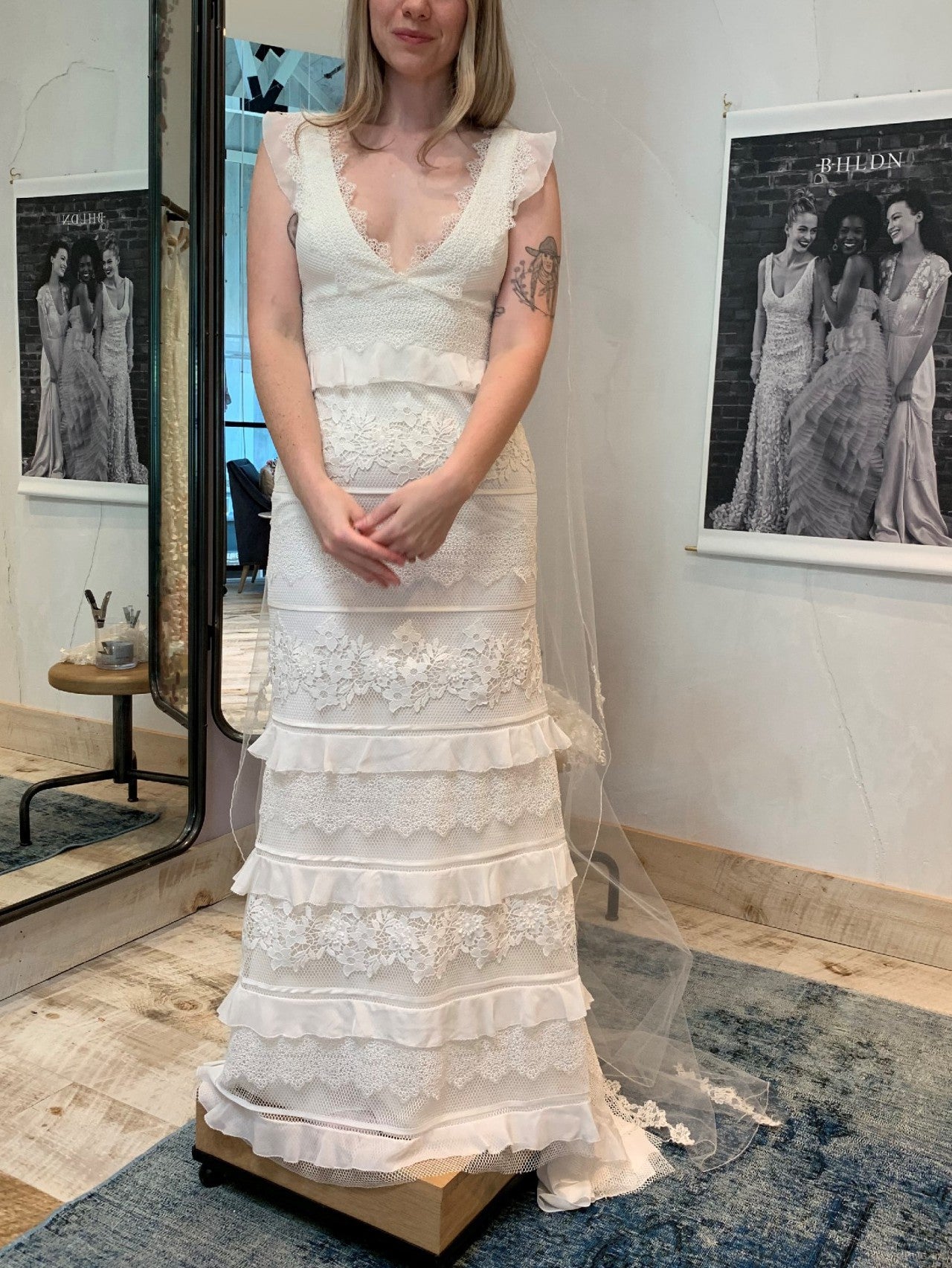 BHLDN Sachin & Babi Inez Wedding Gown - Elegant Lace Bridal Dress for Formal Ceremonies & Special Occasions