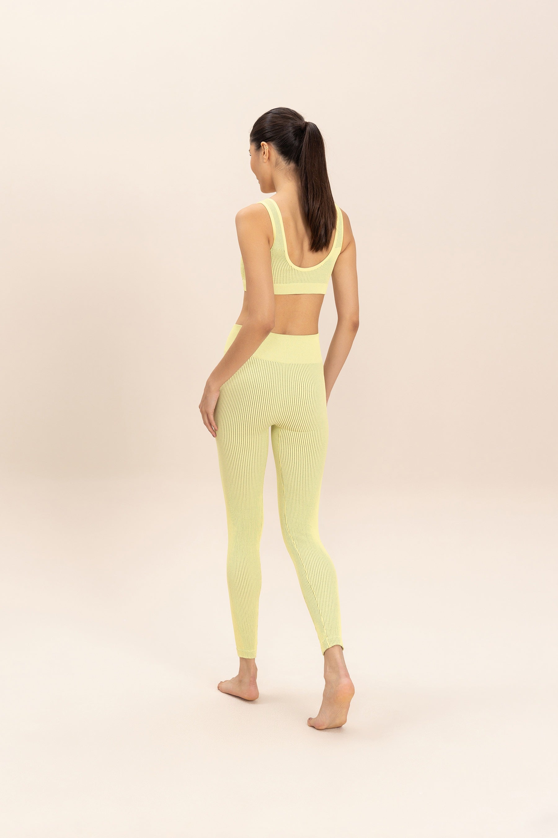Premium Rib Classic Seamless Leggings for Women - High Waist Yoga Pants with Comfortable Stretchy Fabric - Perfect for Workout, Running, Gym & Everyday Wear