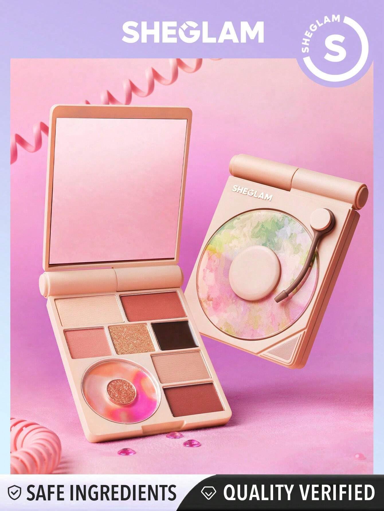 SHEGLAM VINYL POP COLOR PALETTE - Rose Sonata Eyeshadow Palette | 12 Highly Pigmented Matte & Shimmer Shades | Vegan & Cruelty-Free Makeup for Everyday & Party Looks