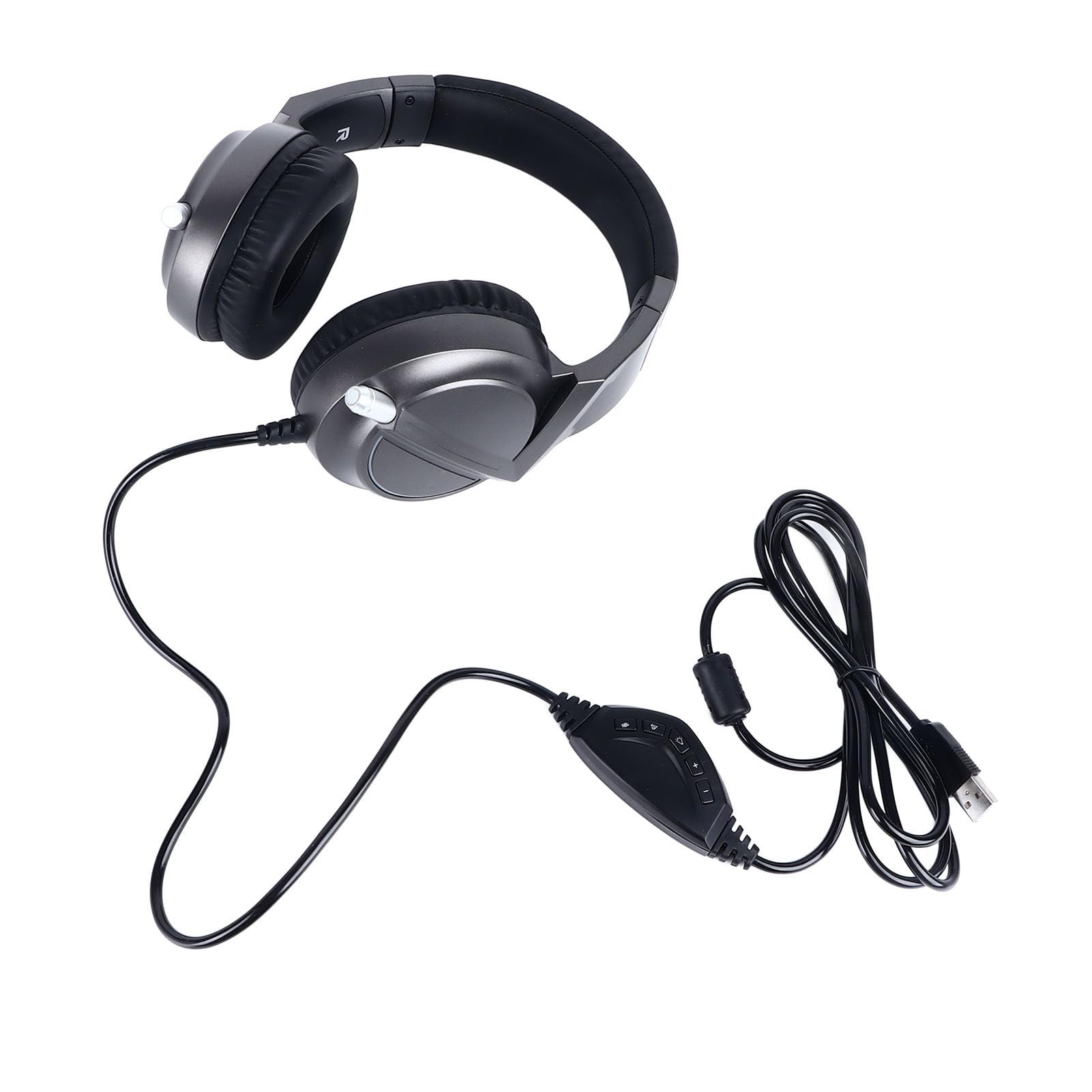 Topiky Gaming Headset with 7.1 Surround Sound, 50mm Drivers & RGB Lighting - USB Wired Computer Headphones for PC Gaming, Streaming & Online Meetings (Black) - Perfect for Esports, Work from Home & Late-Night Gaming Sessions