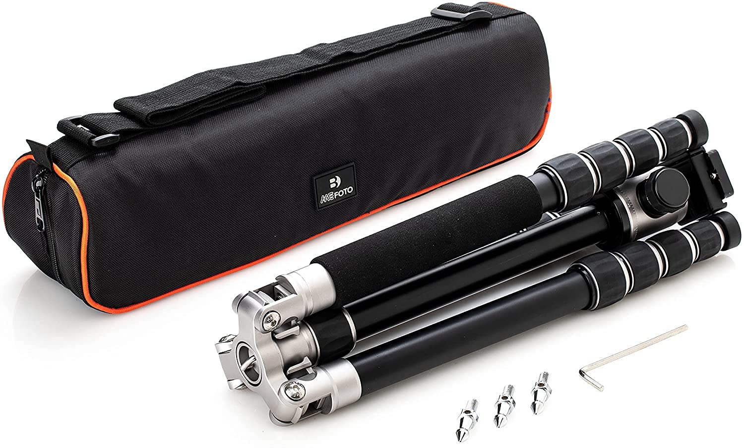 Benro MeFOTO Globetrotter Travel Tripod - Titanium Ballhead & Monopod with 2-Series Aluminum Legs, 4-Section Twist Lock Design | Compact & Lightweight for Outdoor Photography, Hiking & Travel Adventures (BMGTATTN)