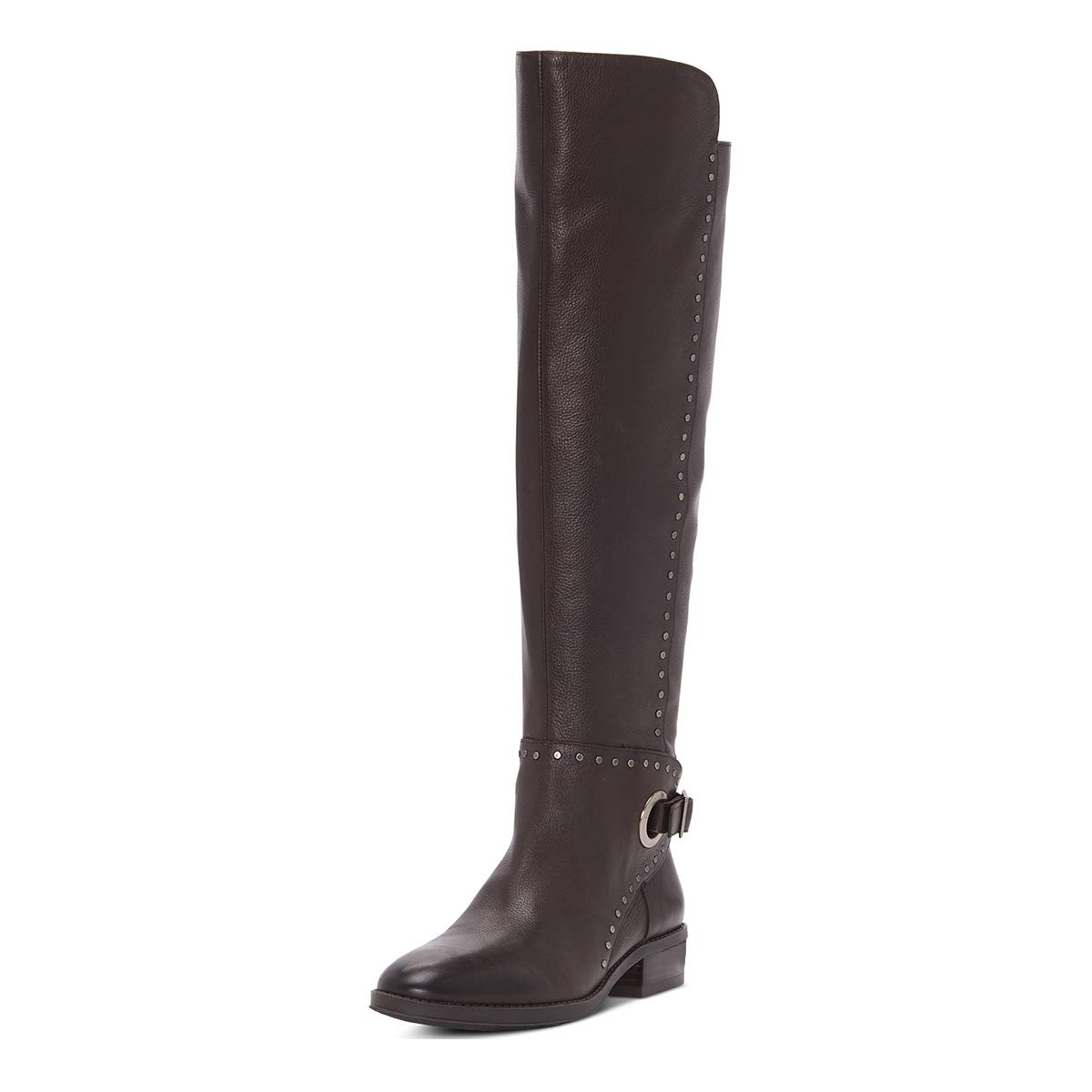 FSJ Women's Western Knee High Boots - Studded Low Heel Wide Calf Riding Boots with Round Toe & Side Zipper (US Size 4-15) | Perfect for Cowgirl Fashion, Country Concerts & Fall/Winter Outfits