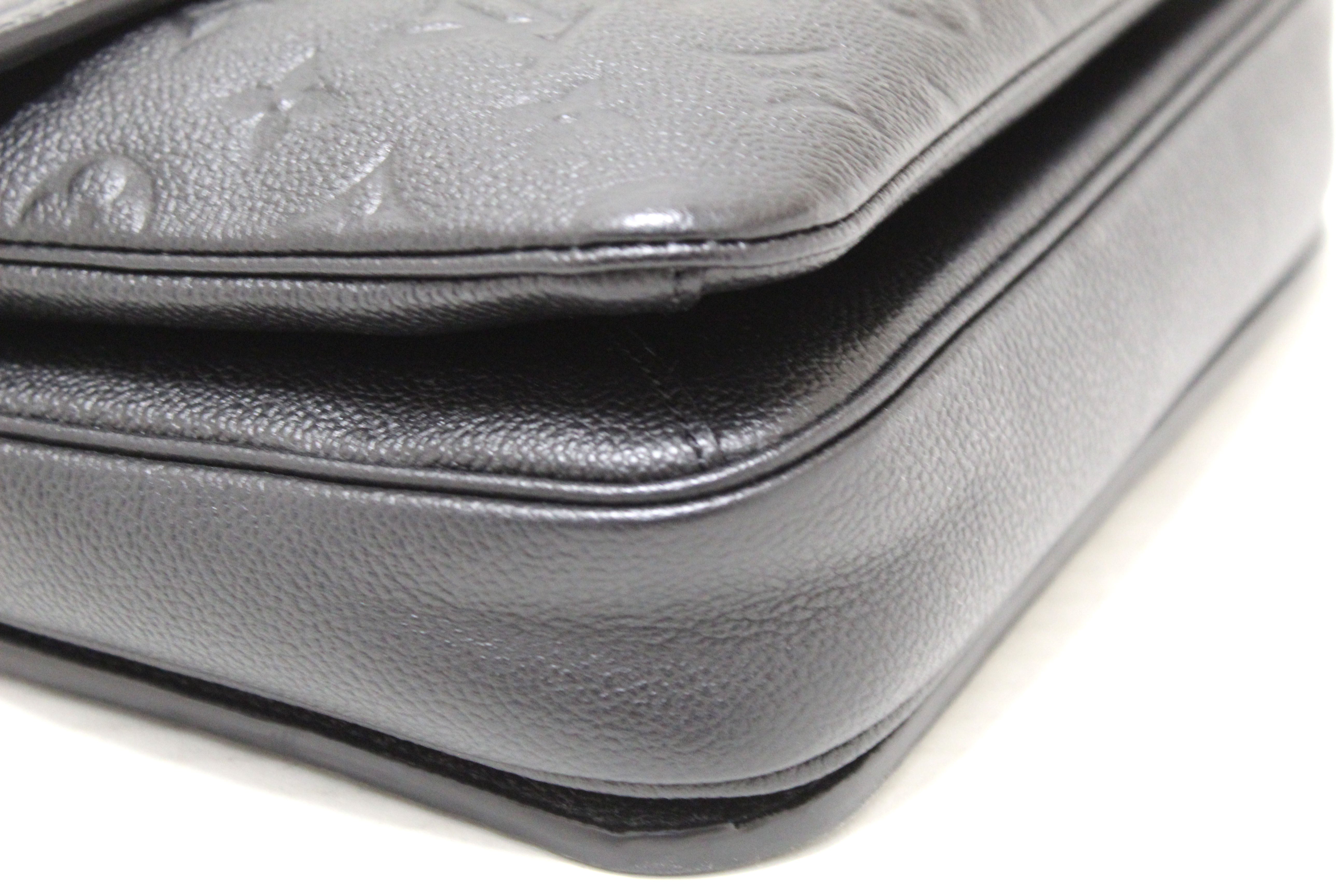 Authentic Louis Vuitton Black Monogram Empreinte Leather Metis Pochette Messenger Bag - Luxury Crossbody Bag for Women, Perfect for Work, Travel & Everyday Use