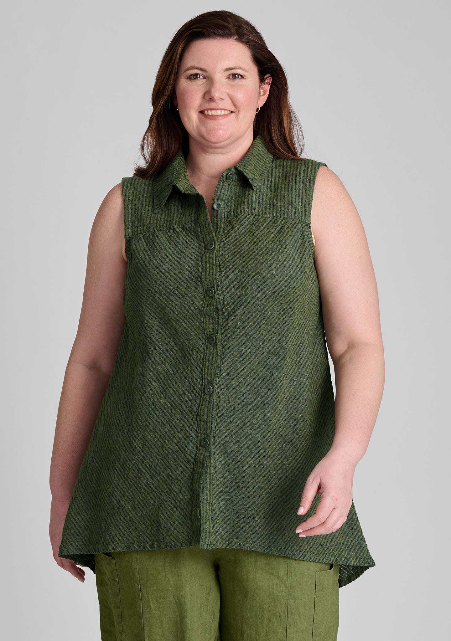 Skyline Blouse - Sleeveless Linen Blouse for Women | Breathable Summer Top | Perfect for Office, Beach & Casual Outings