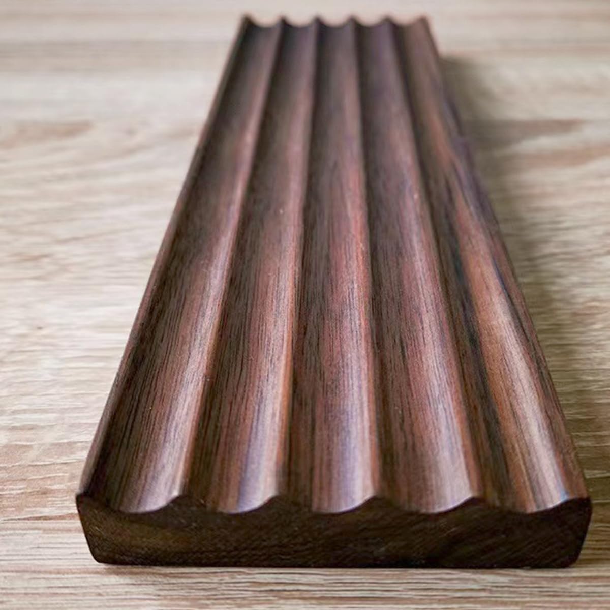 Premium Walnut Wood Pen Holder Organizer - 5 Compartment Desk Pen Stand for Office, School & Home | Teacher Gift Idea | Perfect for Workspace Organization & Desktop Decor