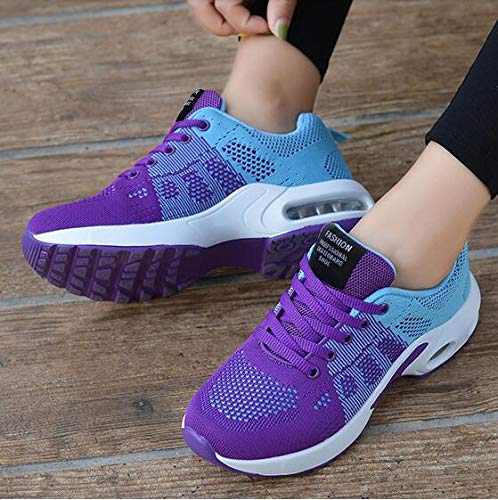 Women's Breathable Mesh Sneakers - Comfortable Casual Lace-Up Walking Shoes with Cushion Support for College Students | Perfect for Campus, Gym & Everyday Wear