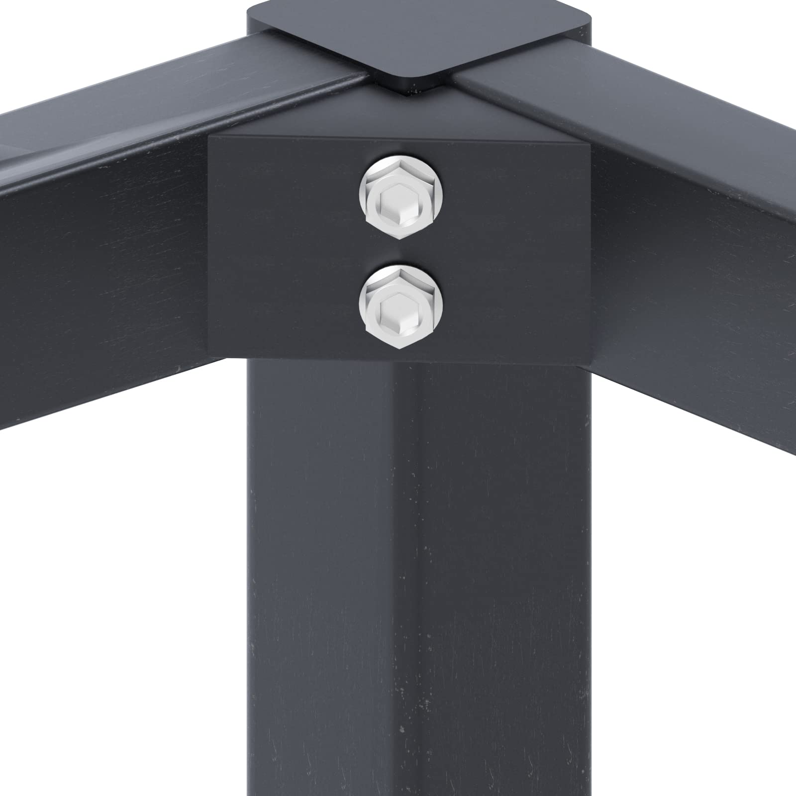 SogesFurniture 47 Inch Large Computer Desk - BIFMA Certified Sturdy Office Desk & Writing Table, Teak Top with Black Legs (BHUS-AC3BB-120) - Perfect for Home Office, Gaming Setup, and Study Room Workspace