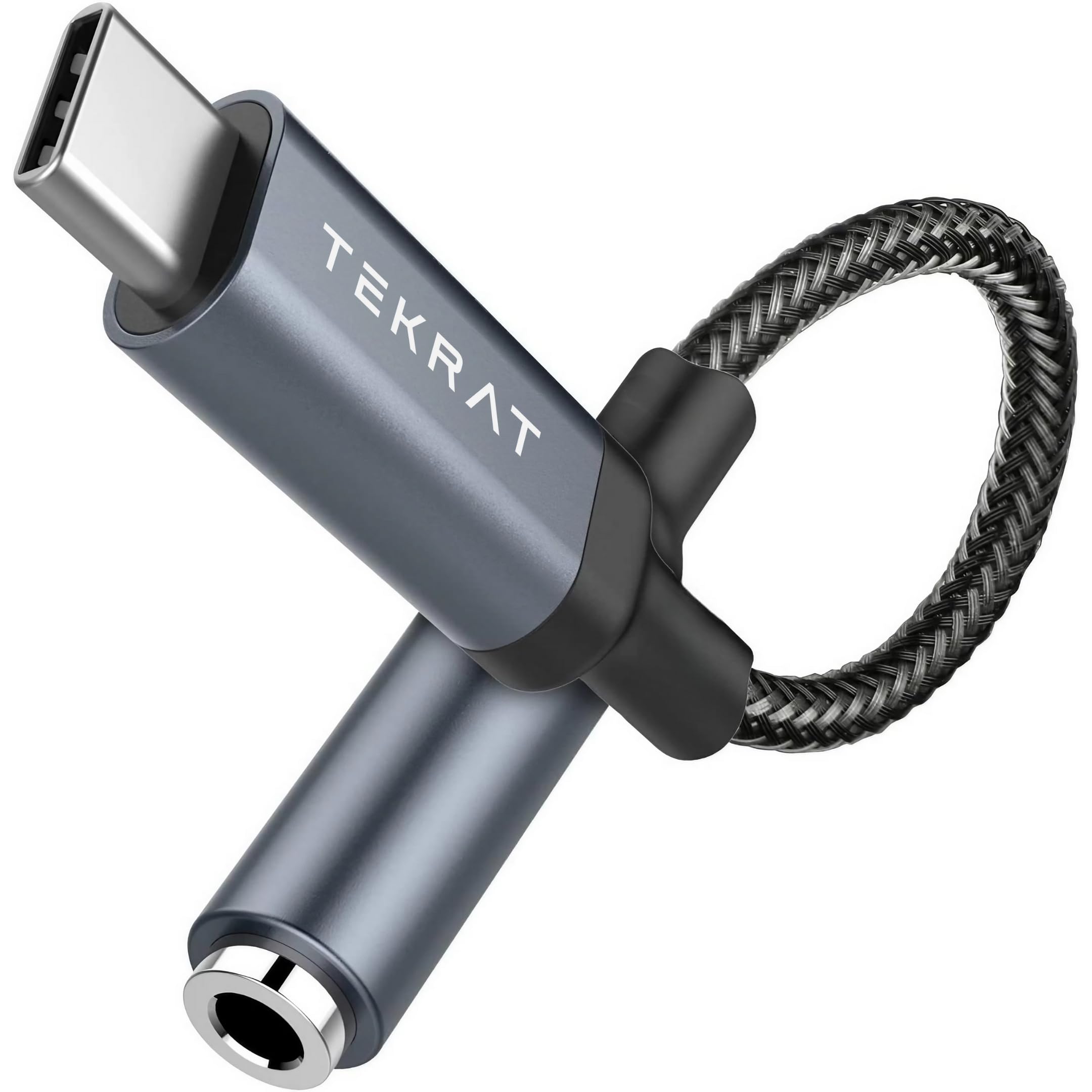 TEKRAT USB C to 3.5mm Headphone Jack Adapter, Digital Audio AUX to USB Type C Cable for iPhone 16/Samsung S24/Google Pixel 8/Huawei P60/OnePlus 12/MacBook - Perfect for Music, Gaming & Video Calls