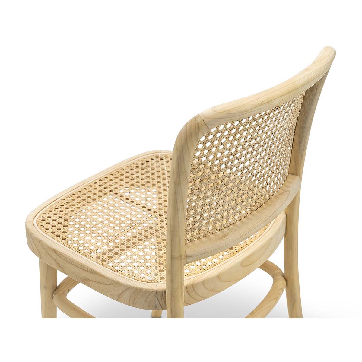 Modern Bentwood Rattan Dining Chairs Set of 2 - Natural Woven Seat & Sturdy Wooden Frame - Perfect for Kitchen, Dining Room, or Breakfast Nook