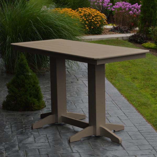 Eco-Friendly Recycled Plastic Bar Table - Durable Outdoor & Indoor Pub Height Table for Patio, Deck, or Home Bar - Sustainable Furniture for Entertaining