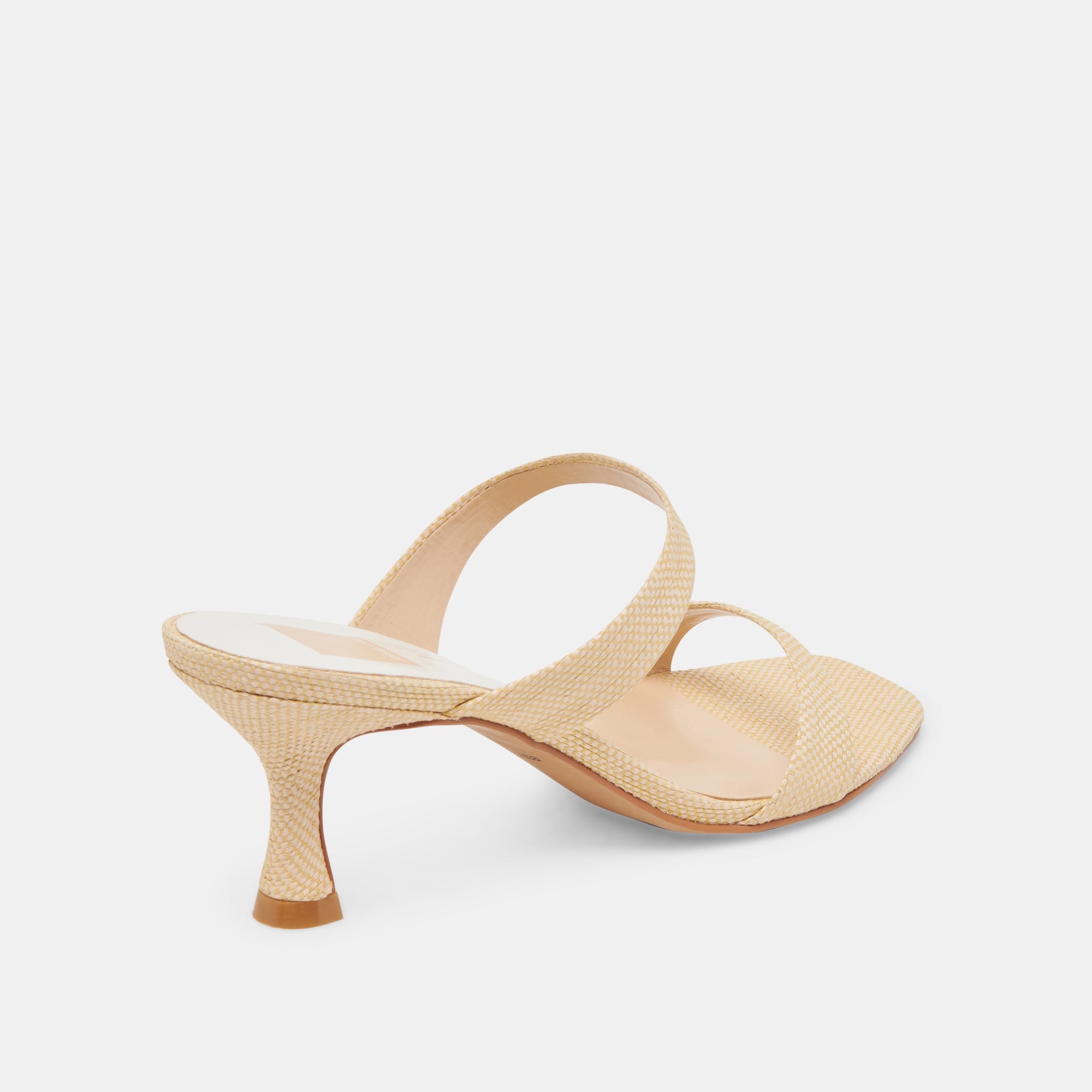 GENORA Women's Wide Heel Sandals - Natural Woven Raffia Summer Shoes for Beach, Vacation & Casual Outings