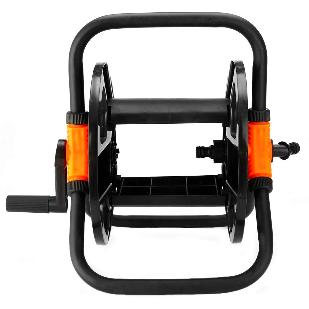 UOEIDOSB Portable Garden Hose Reel Holder - Space Saving Water Hose Storage Cart with Wheels for Easy Mobility - Ideal for Lawn, Yard, Garden and Outdoor Watering Use