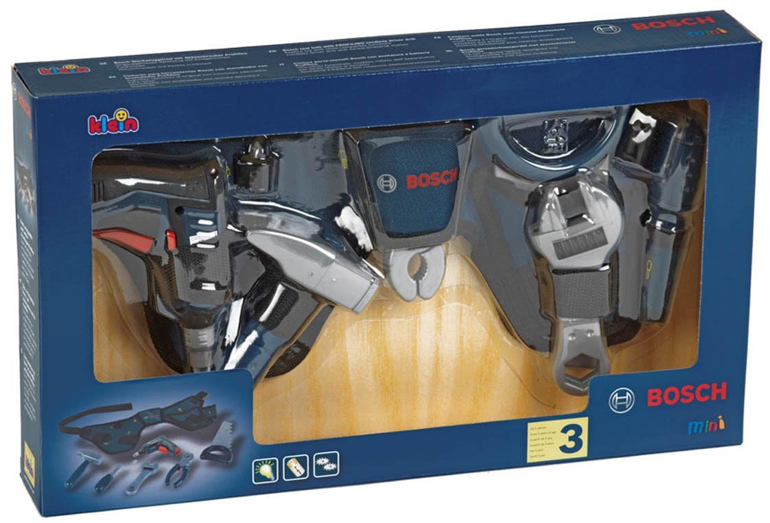 Bosch Klein Toolbelt with Ixolino II Cordless Drill Set - Professional Electrician Tools for Construction, DIY & Home Improvement Projects