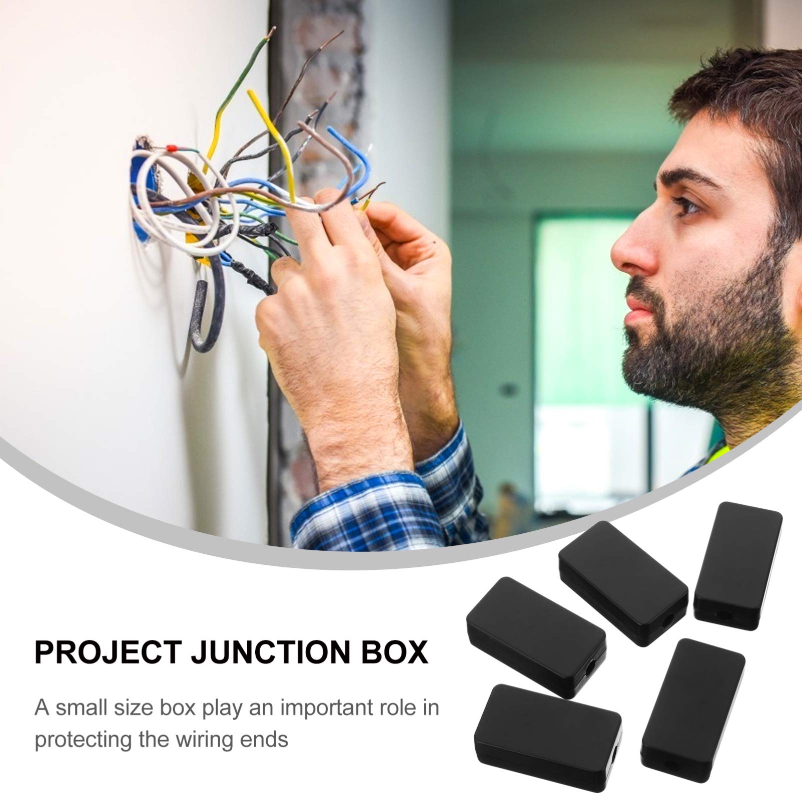 DOITOOL 5-Pack Waterproof Plastic Electrical Junction Boxes for Outdoor & Indoor Wiring Projects - Ideal for DIY Electronics, Home Electrical Repairs, and Outdoor Lighting Installations
