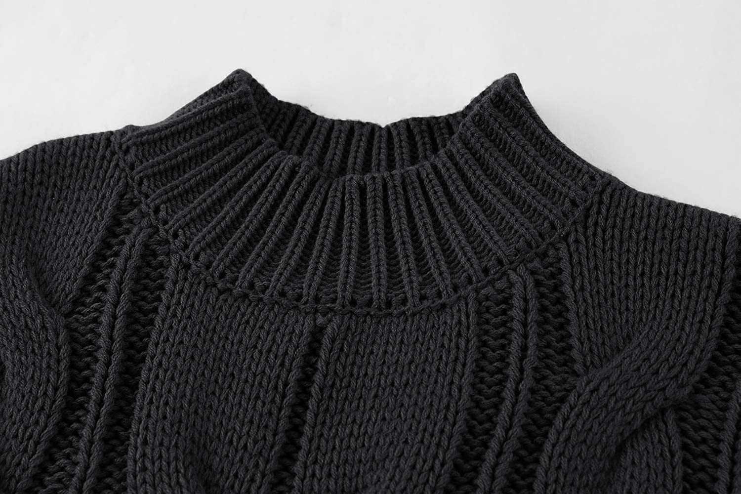 Men's Cable Knit Turtleneck Sweater - Loose Fit Long Sleeve Chunky Winter Pullover for Casual Wear & Cold Weather Outfits