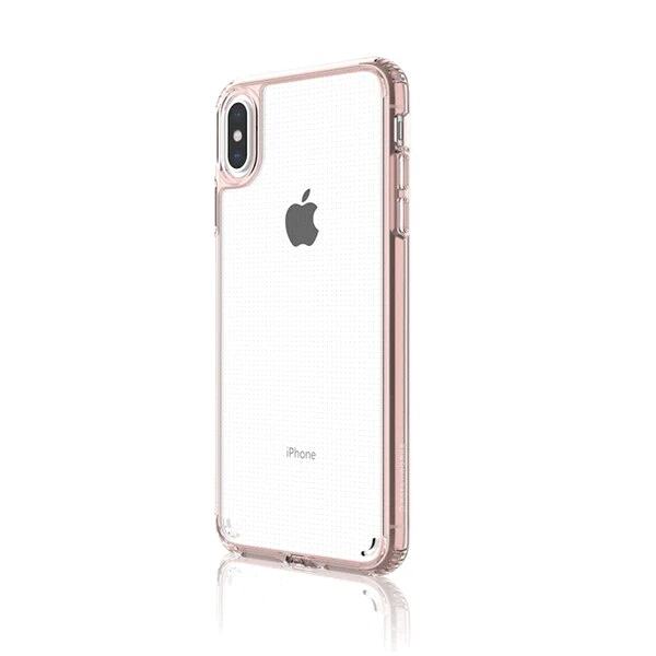 iPhone Xs Clear Pink Patchworks Lumina Case - Slim Protective Cover for Everyday Use & Fashion Style