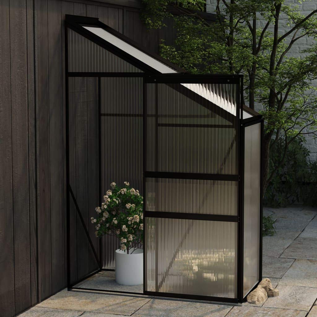iFCOW Greenhouse Anthracite Aluminum 50.8 Cubic Feet - Durable Walk-in Plant Greenhouse for Outdoor Gardening, Hydroponics & Seed Starting